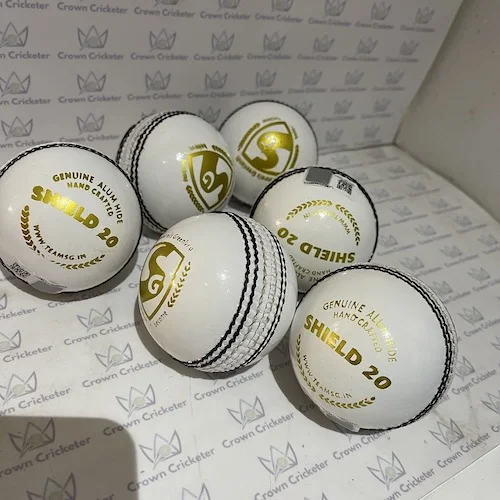 SG Shield 30 White Cricket ball (pack of 6)