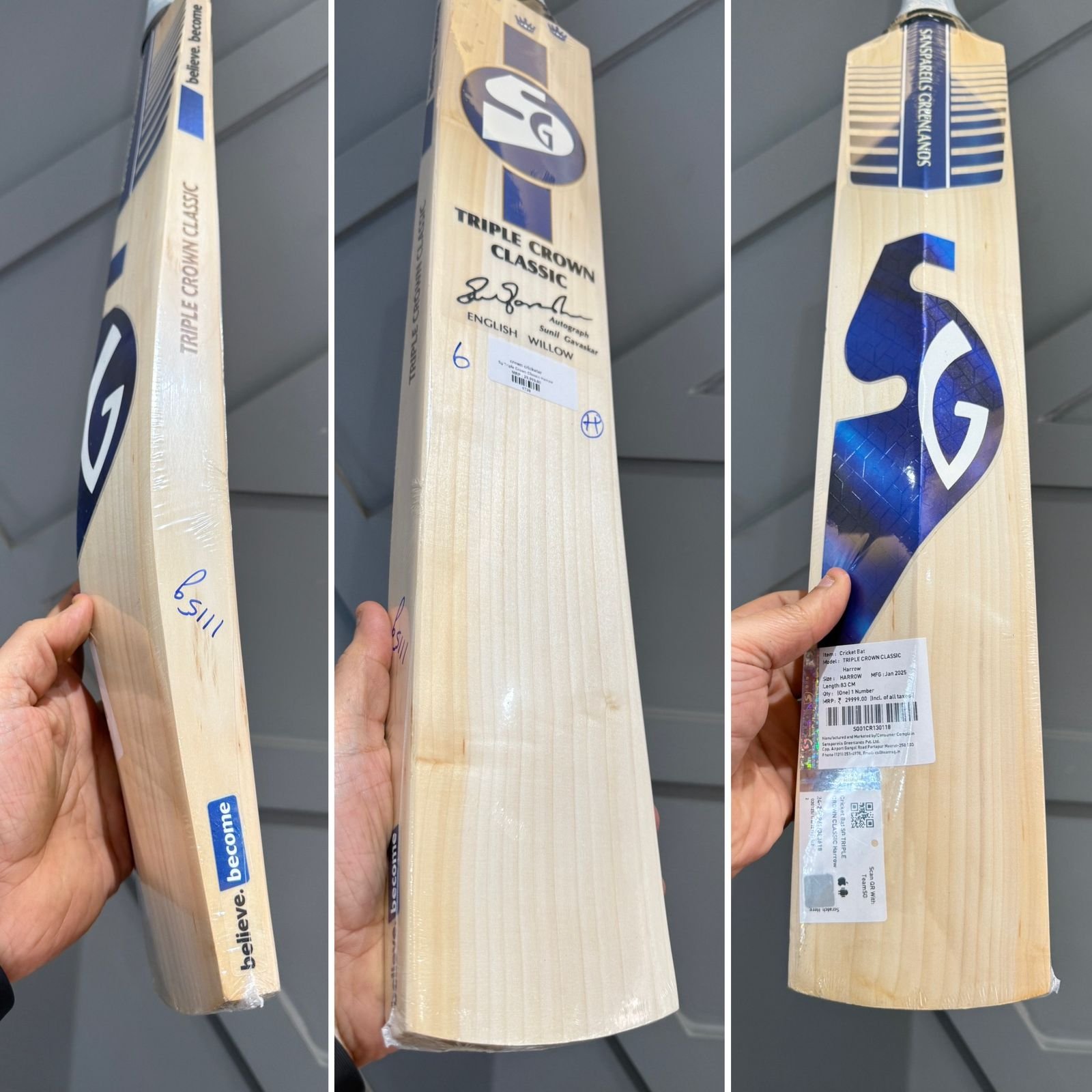 SG Triple Crown Classic Cricket Bat Harrow