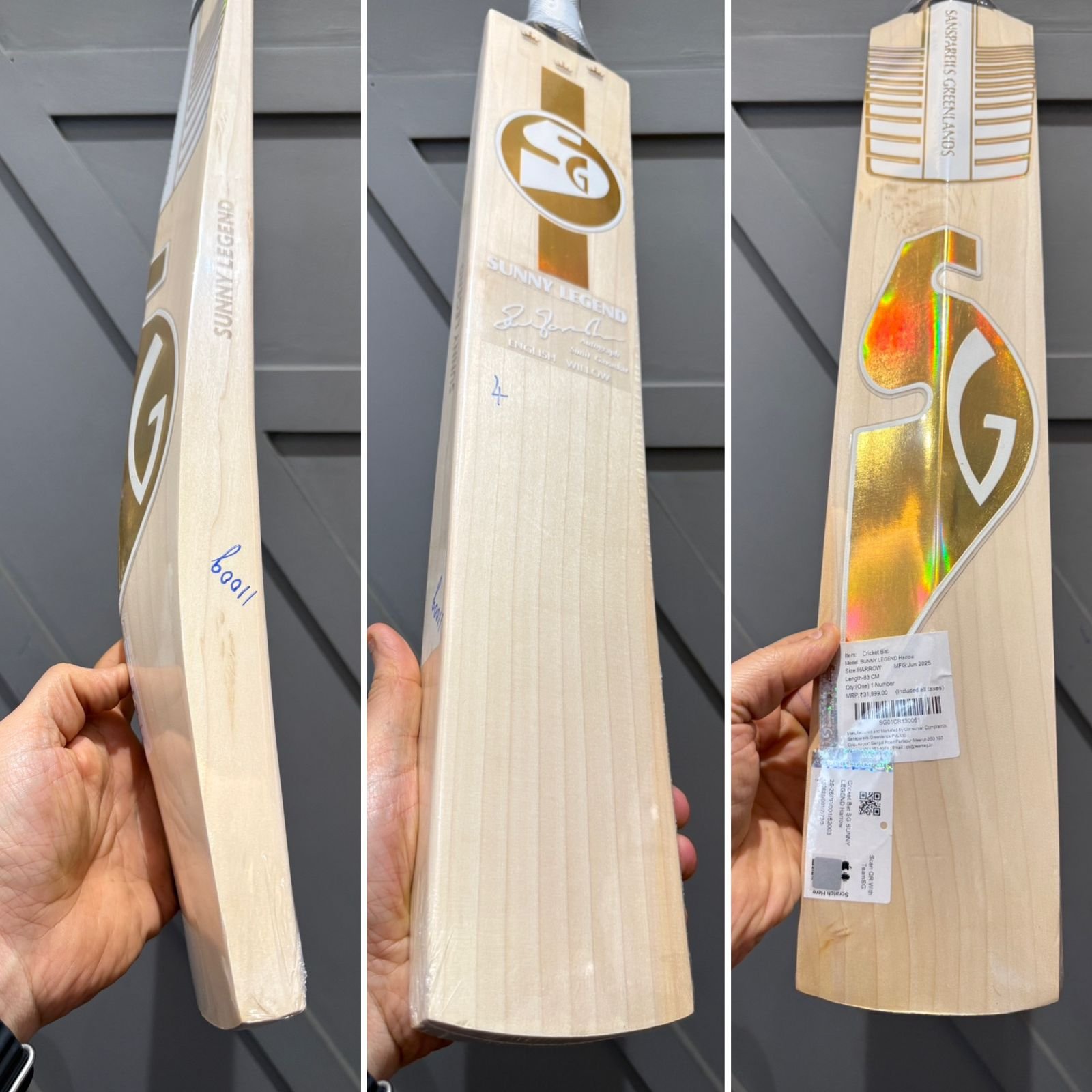 SG Sunny Legend Cricket Bat Harrow