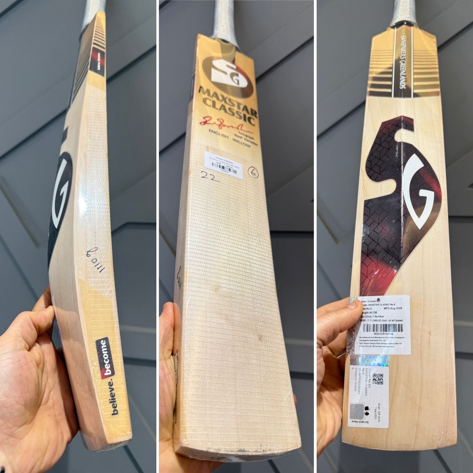 SG Maxstar Classic Bat Size 6