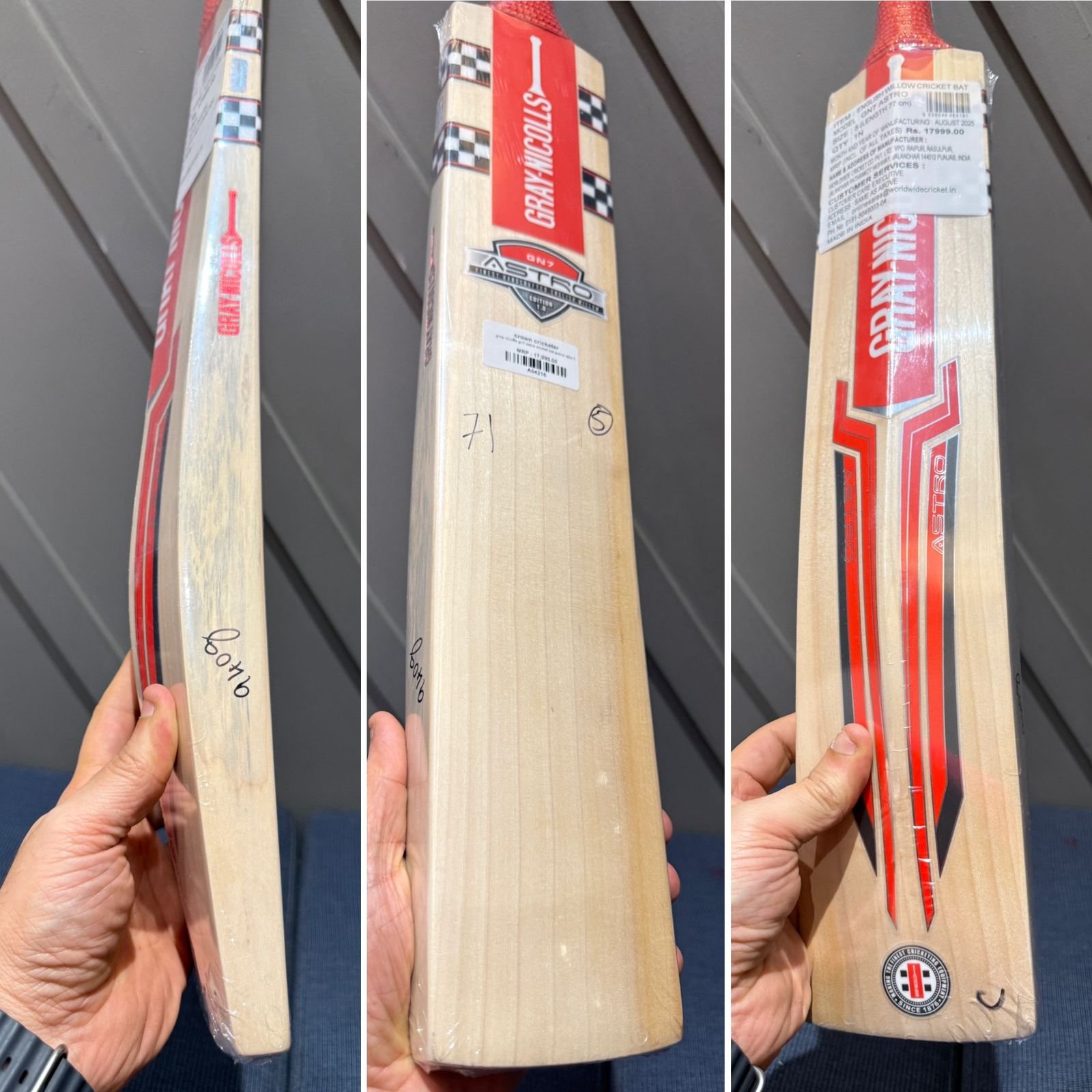 Gray Nicolls GN7 Astro Cricket Bat Size 5