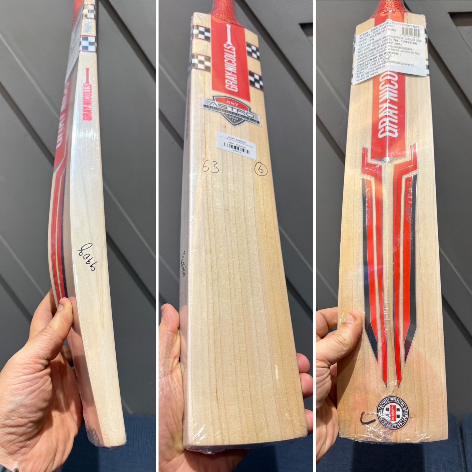 Gray Nicolls GN7 Astro Cricket Bat Size 6