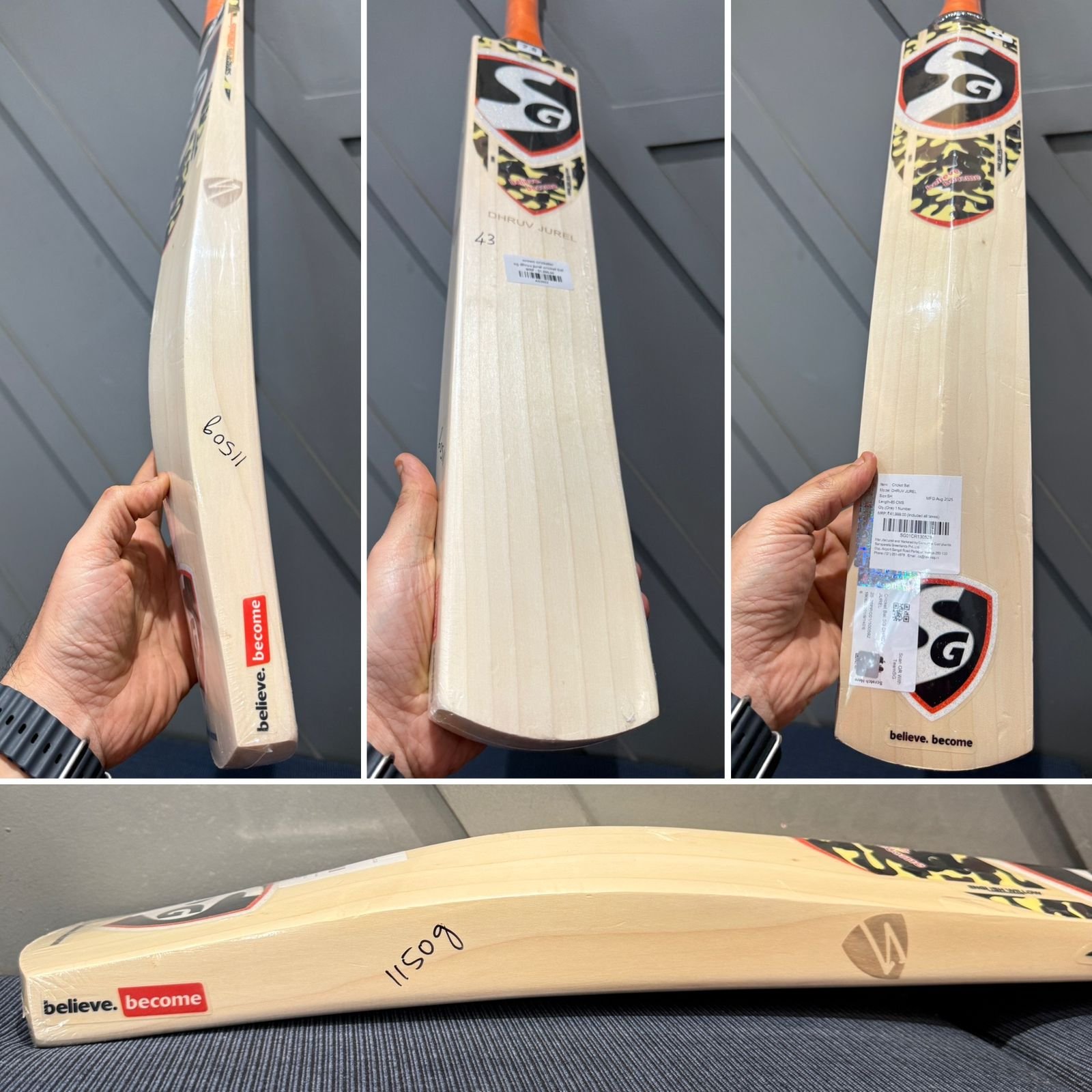 SG Dhruv Jurel Cricket Bat