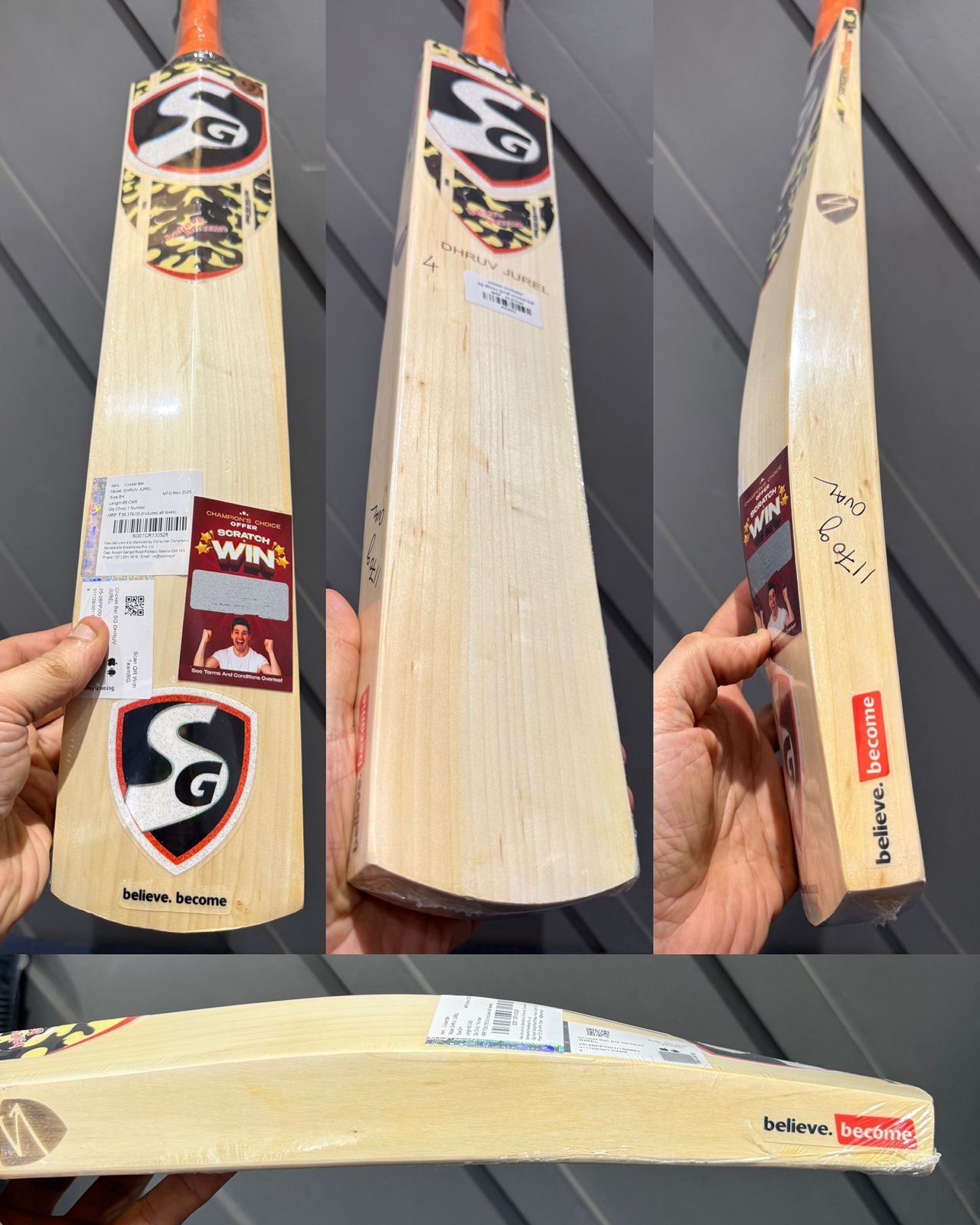 SG Dhruv Jurel Cricket Bat