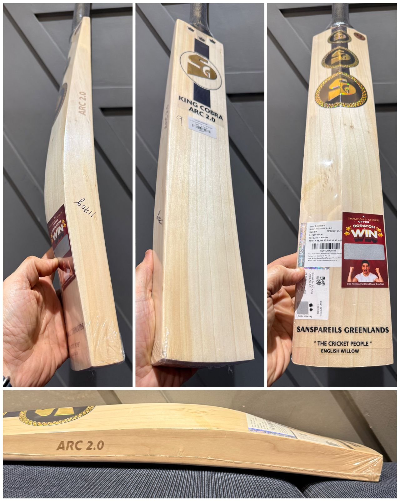 SG KING COBRA ARC 2.0 CRICKET BAT