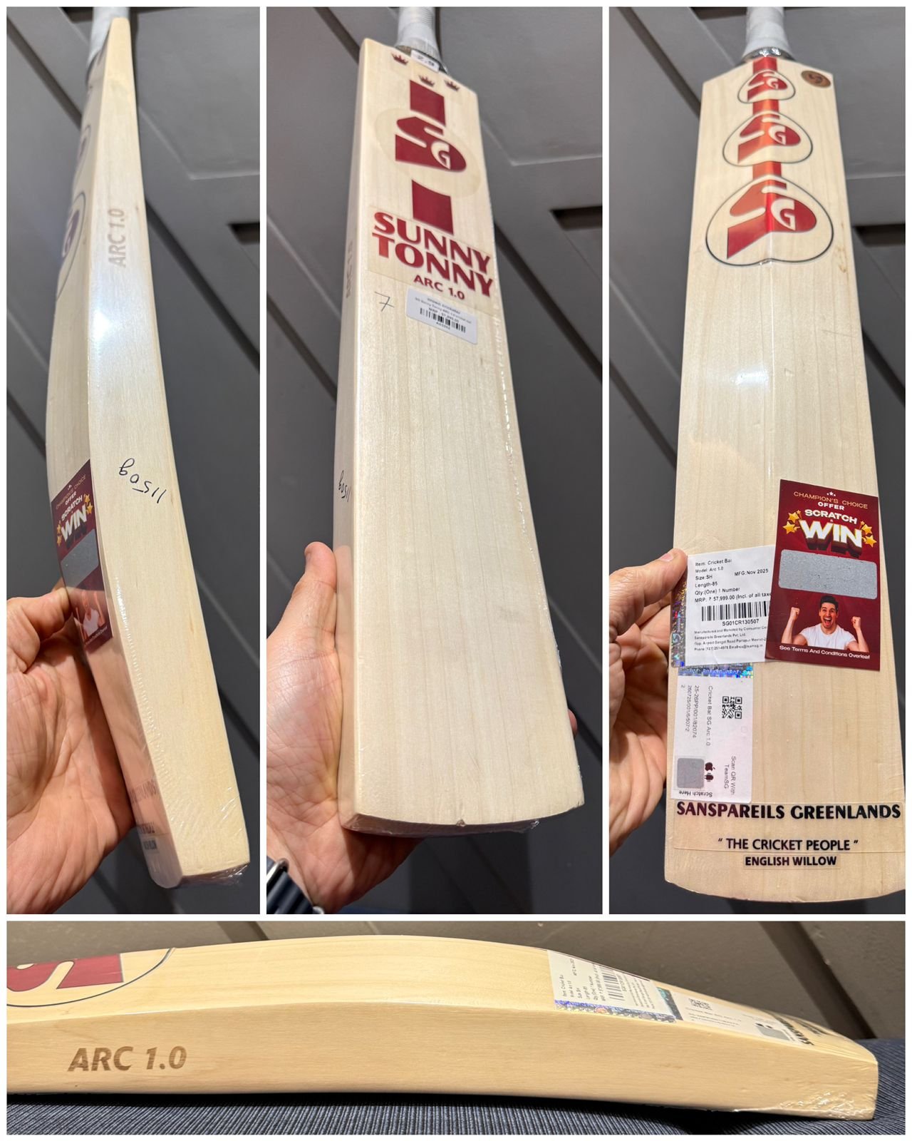 SG Sunny Tonny ARC 1.0 Cricket Bat
