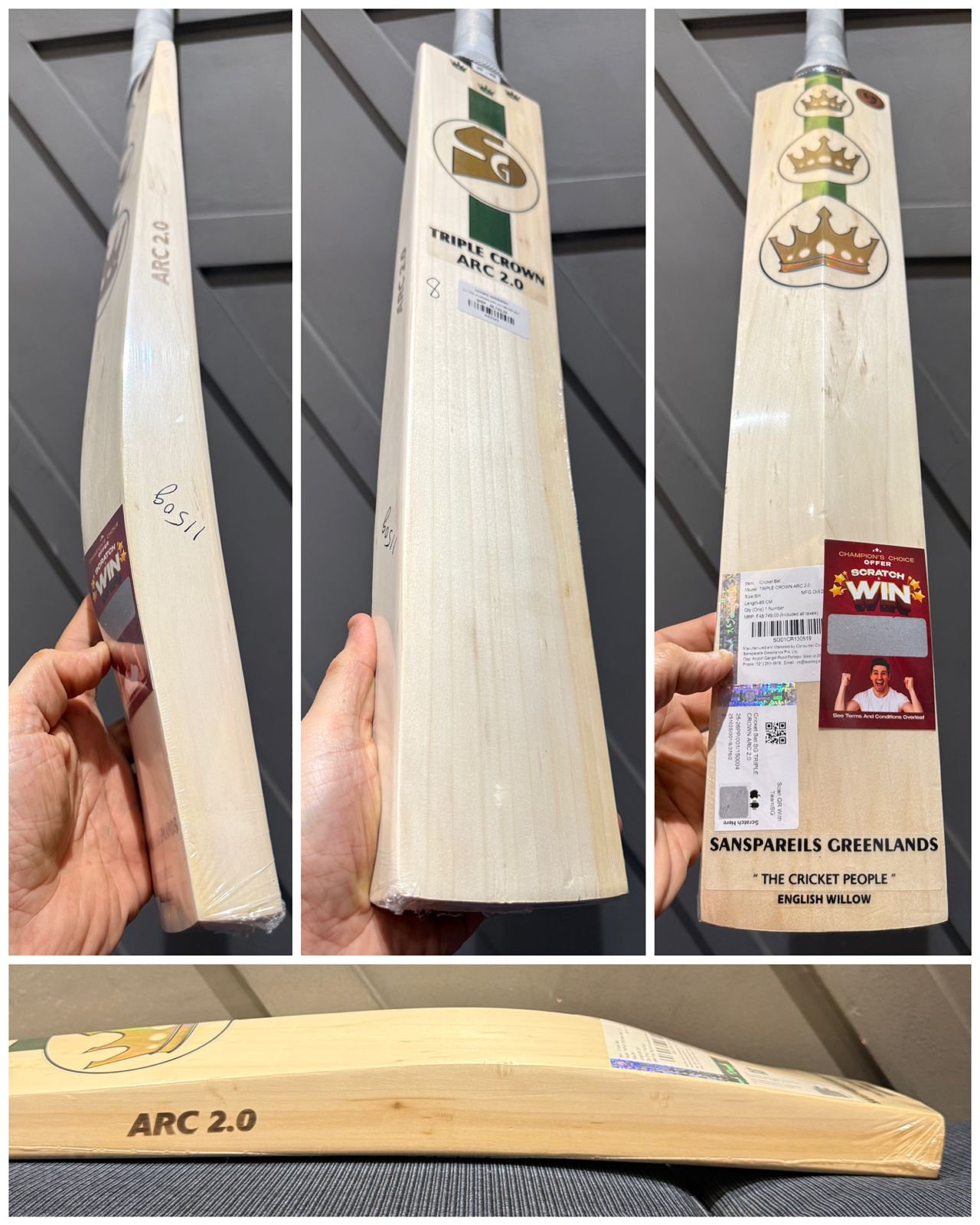 SG TRIPLE CROWN ARC 2.0 CRICKET BAT