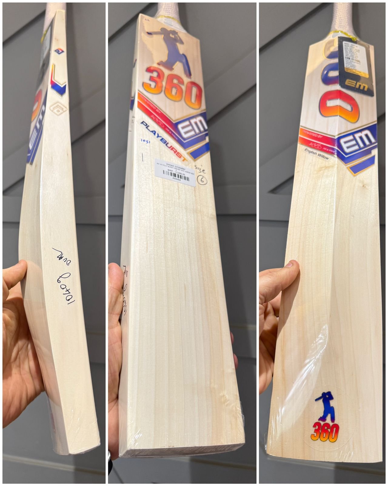 EM 360 PLAY BURST CRICKET BAT SIZE 6
