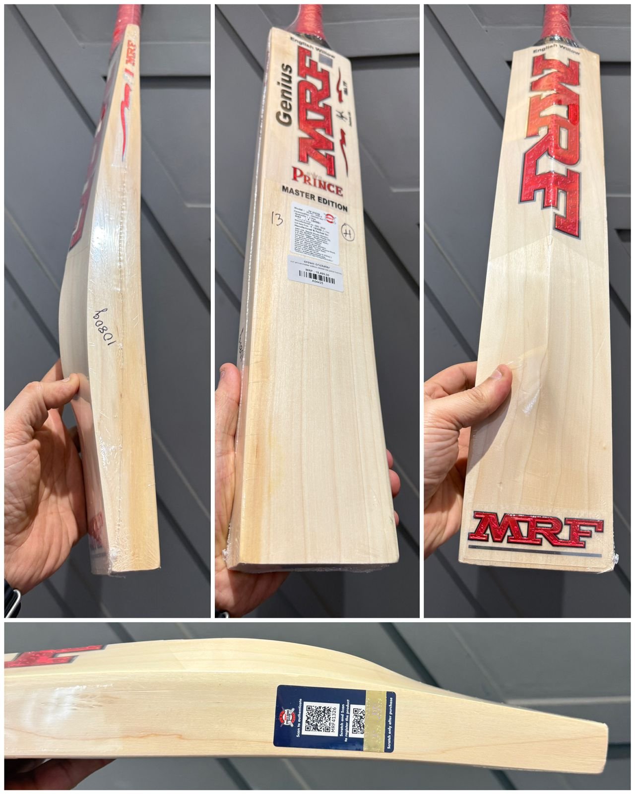MRF prince master edition cricket bat harrow