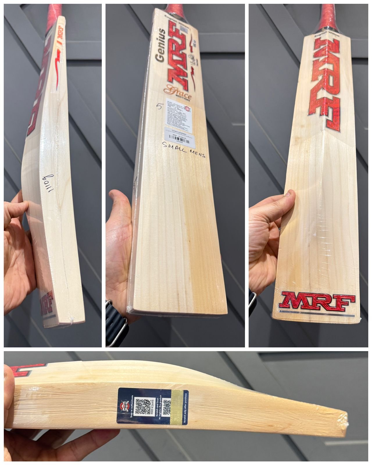 mrf grace edition cricket bat small mens