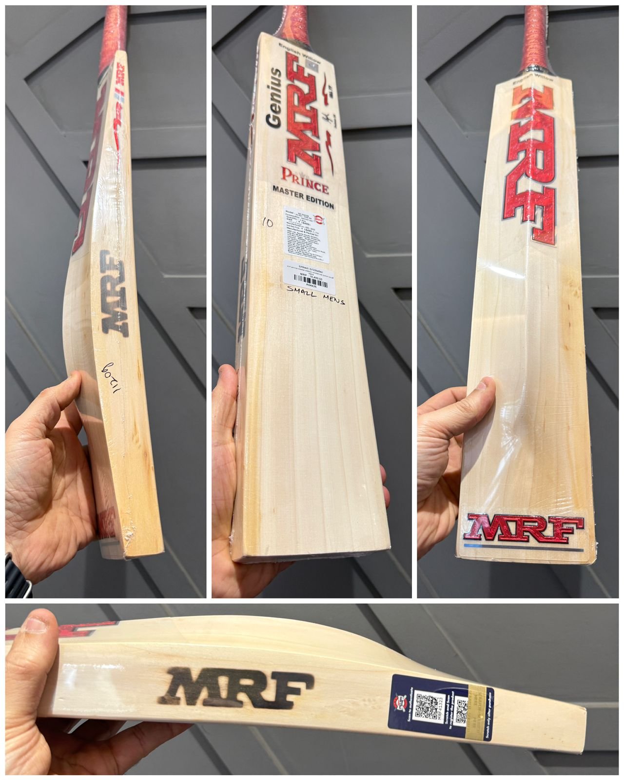 mrf prince master edition cricket bat small mens