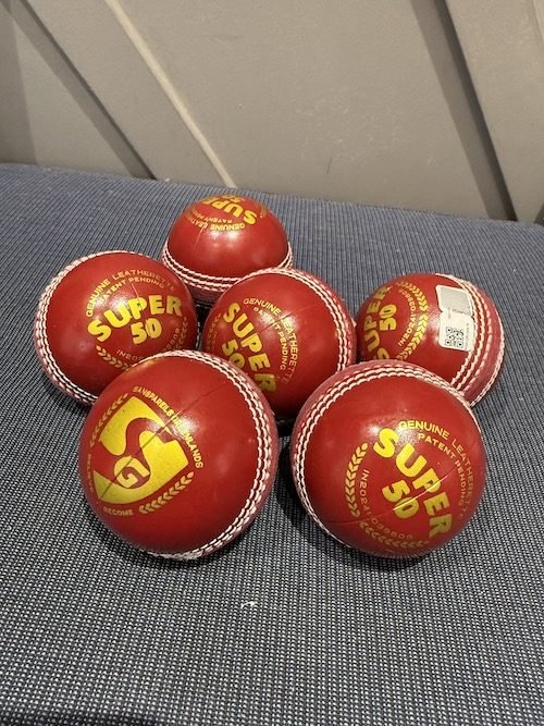 SG Super 50 Red Cricket ball (pack of 6)