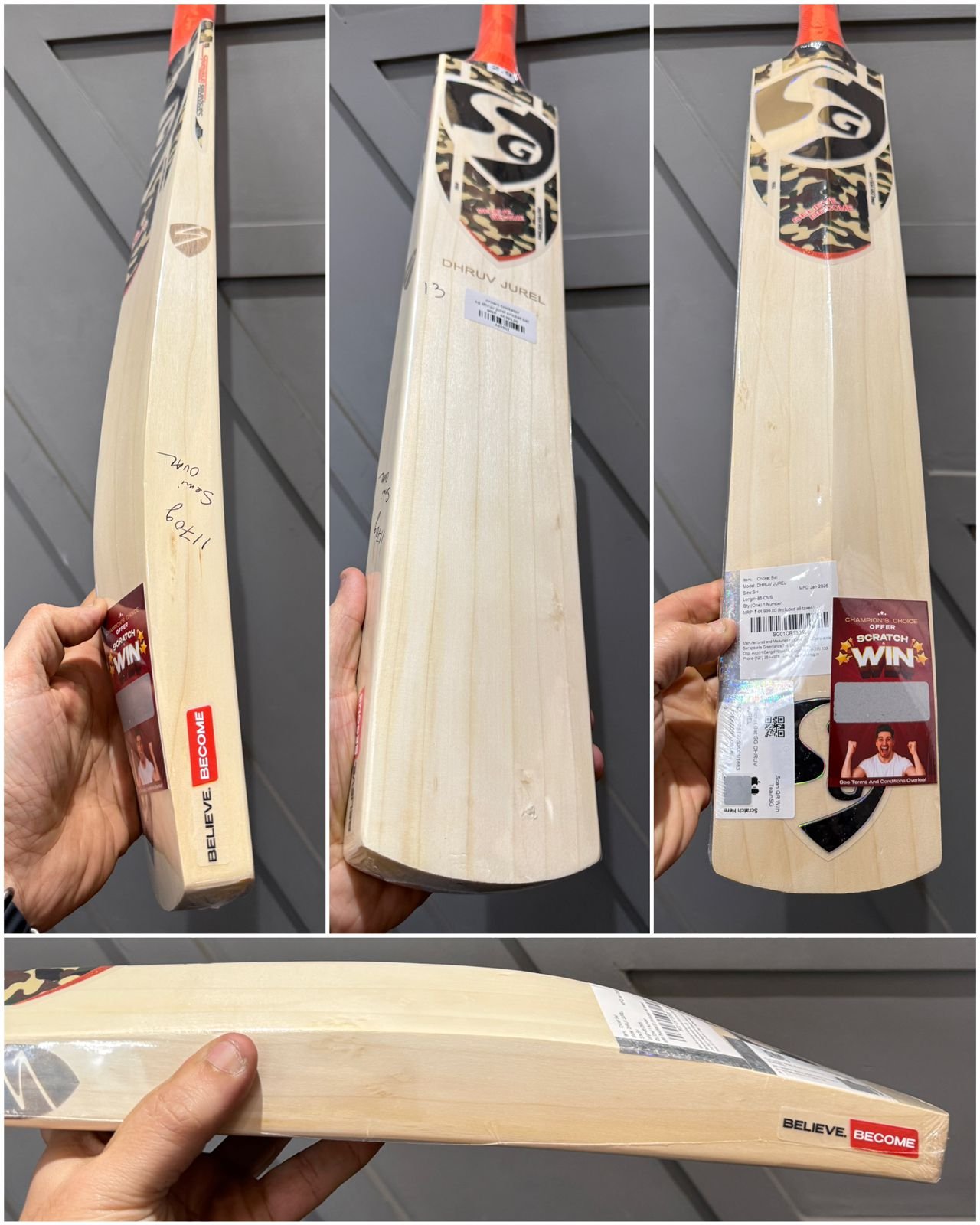 SG Dhruv Jurel Cricket Bat