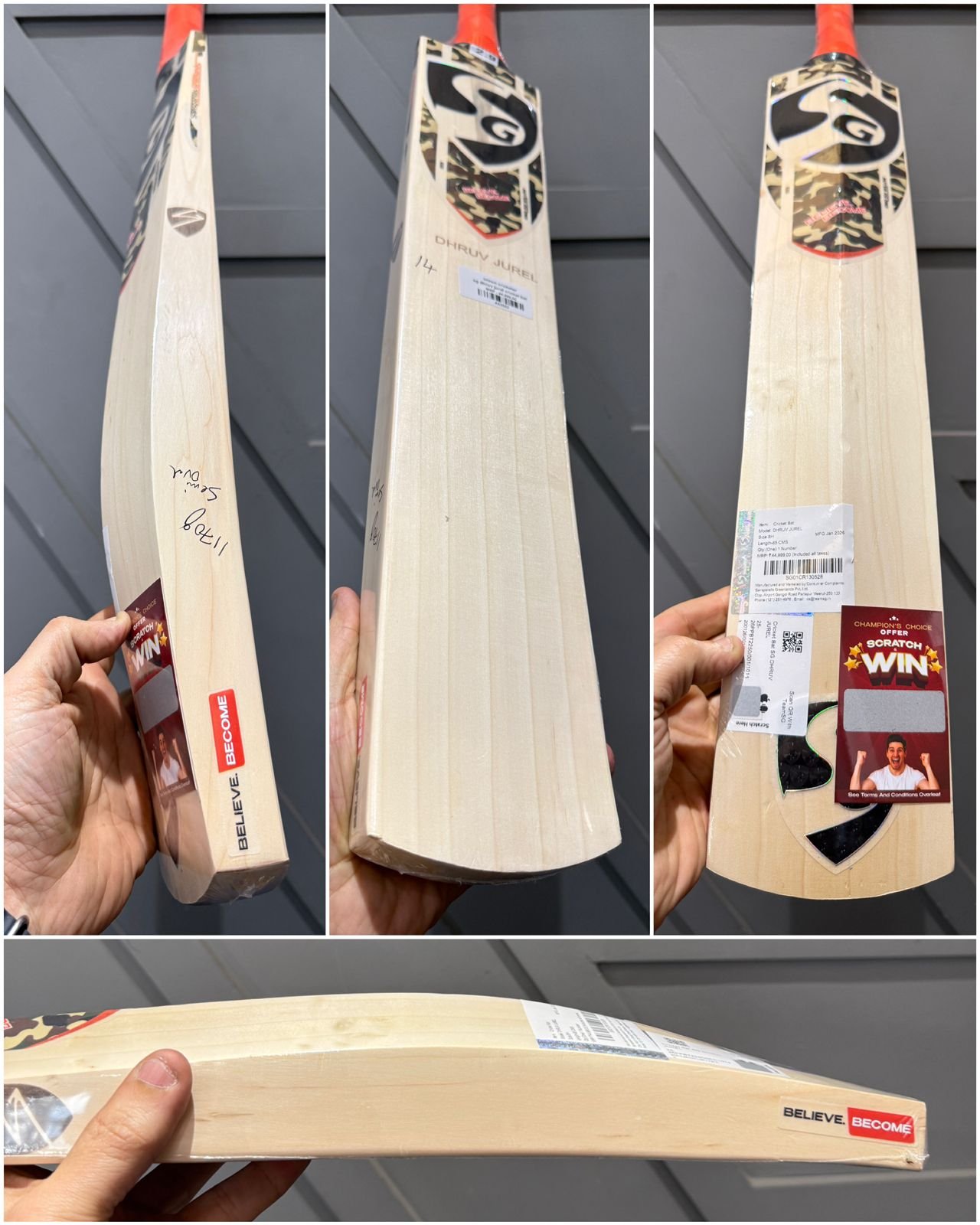 SG Dhruv Jurel Cricket Bat