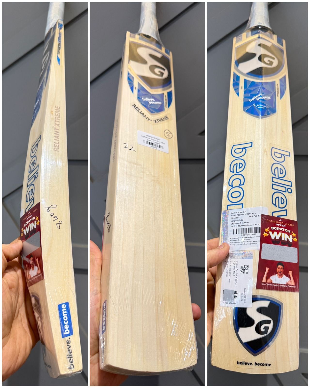 SG Reliant Xtreme Cricket Bat Size 5