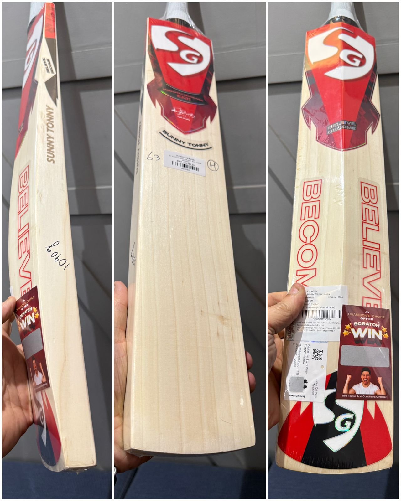 SG SUNNY TONNY CRICKET BAT HARROW