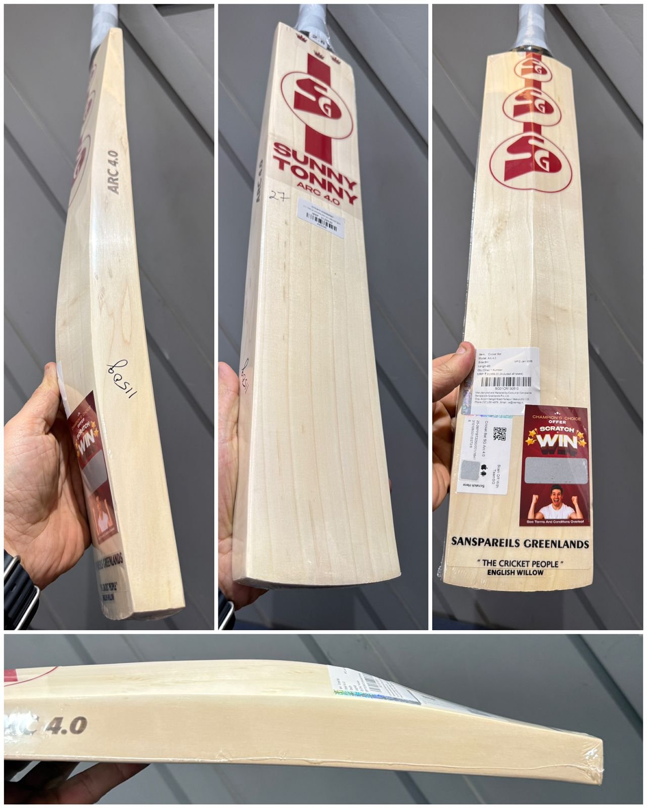 SG Sunny Tonny ARC 4.0 Cricket Bat