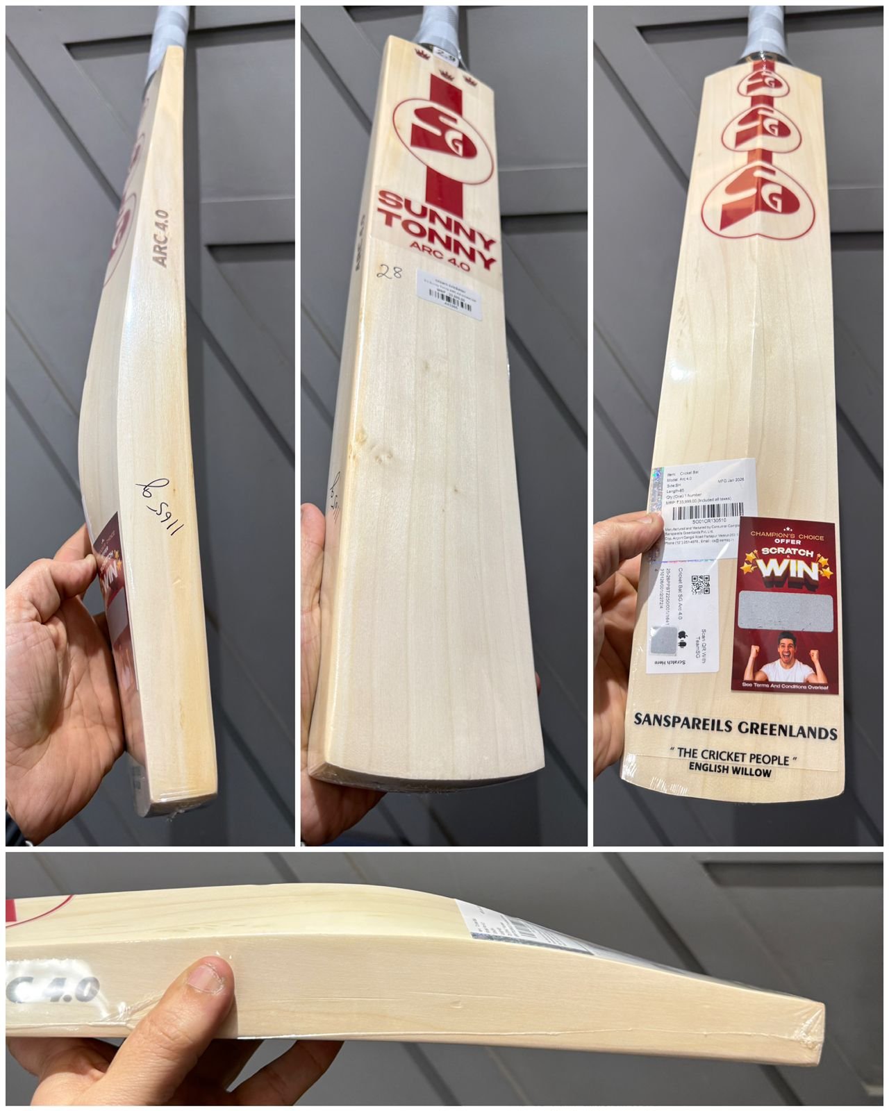 SG Sunny Tonny ARC 4.0 Cricket Bat