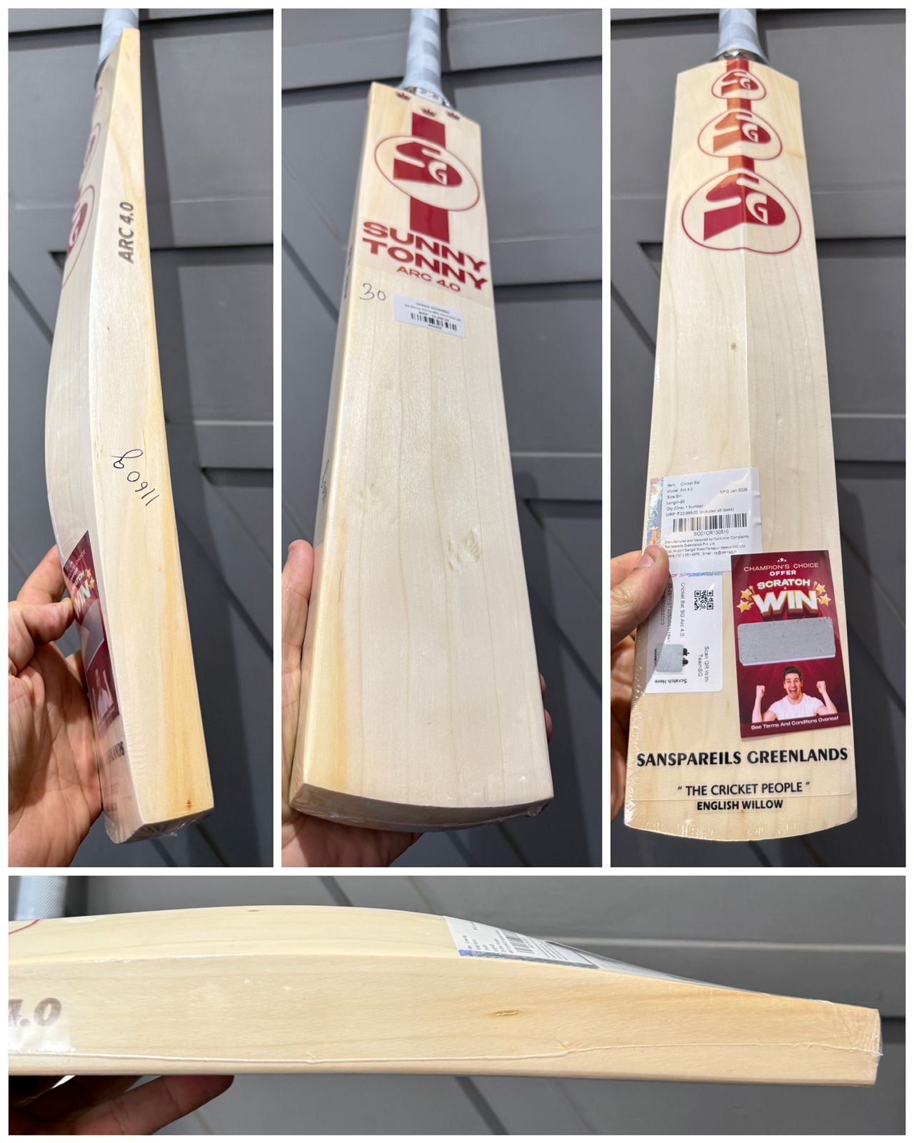 SG Sunny Tonny ARC 4.0 Cricket Bat