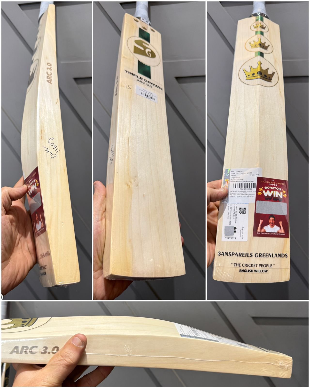 SG TRIPLE CROWN ARC 3.0 CRICKET BAT