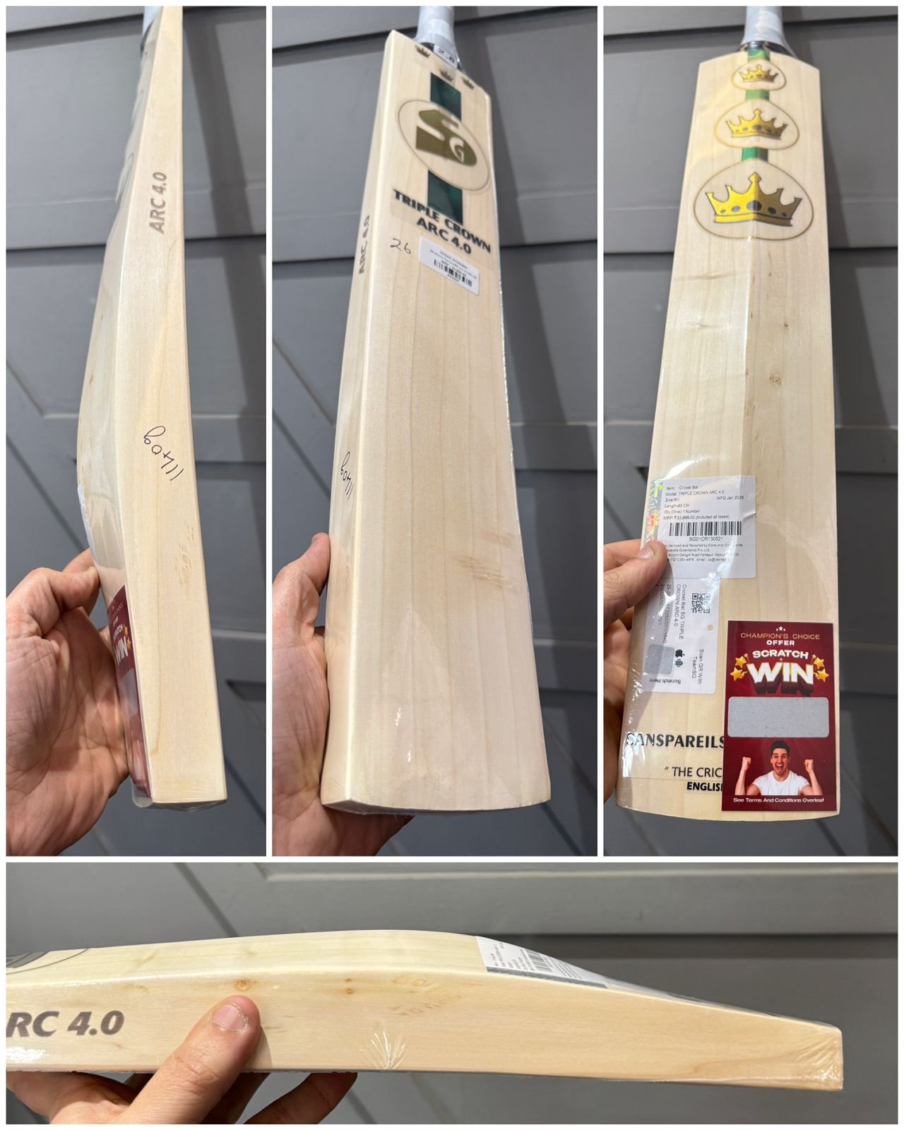 SG TRIPLE CROWN ARC 4.0 CRICKET BAT
