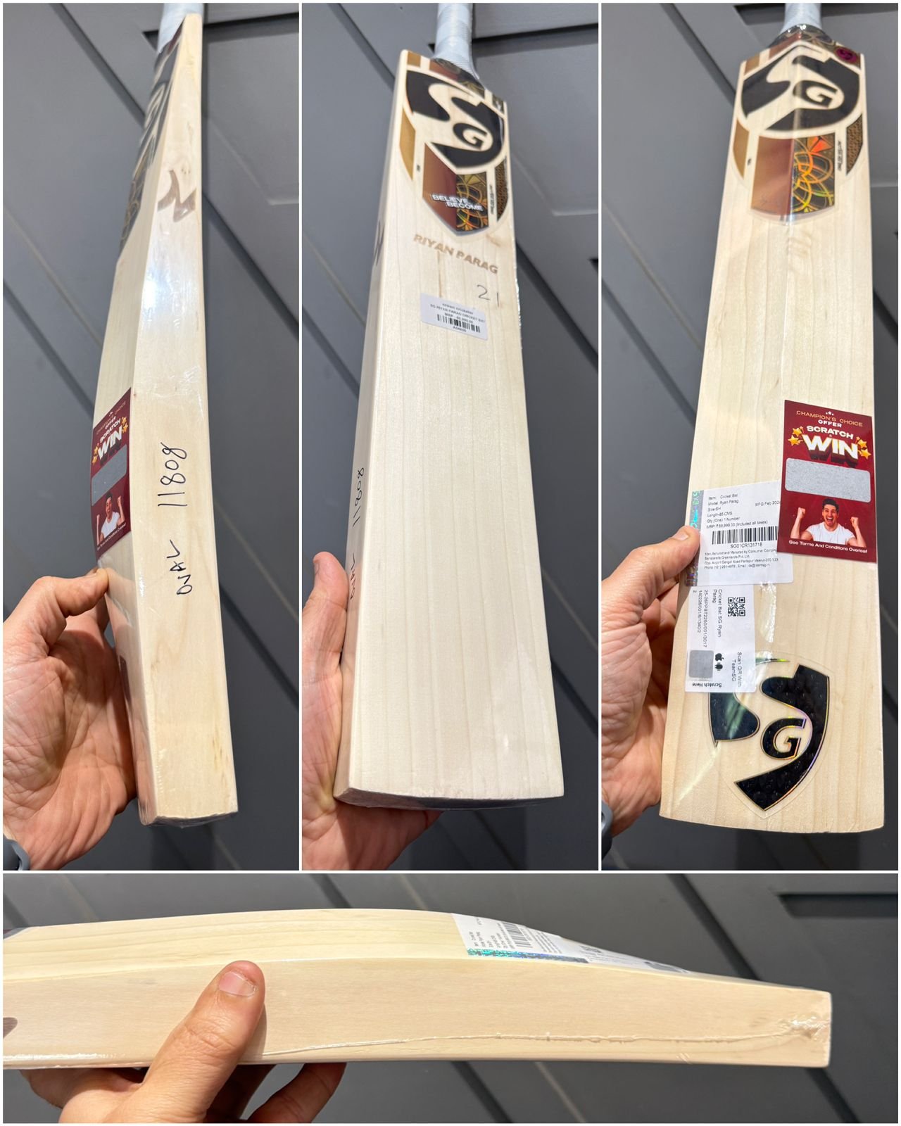 SG RIYAN PARAG CRICKET BAT