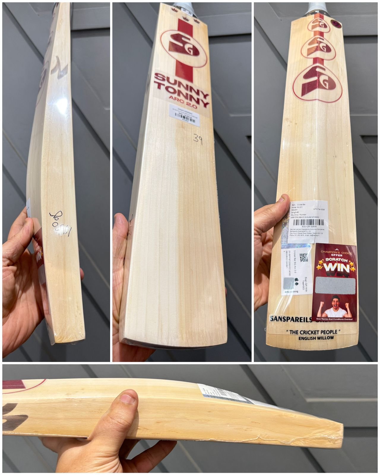 SG Sunny Tonny ARC 2.0 cricket bat