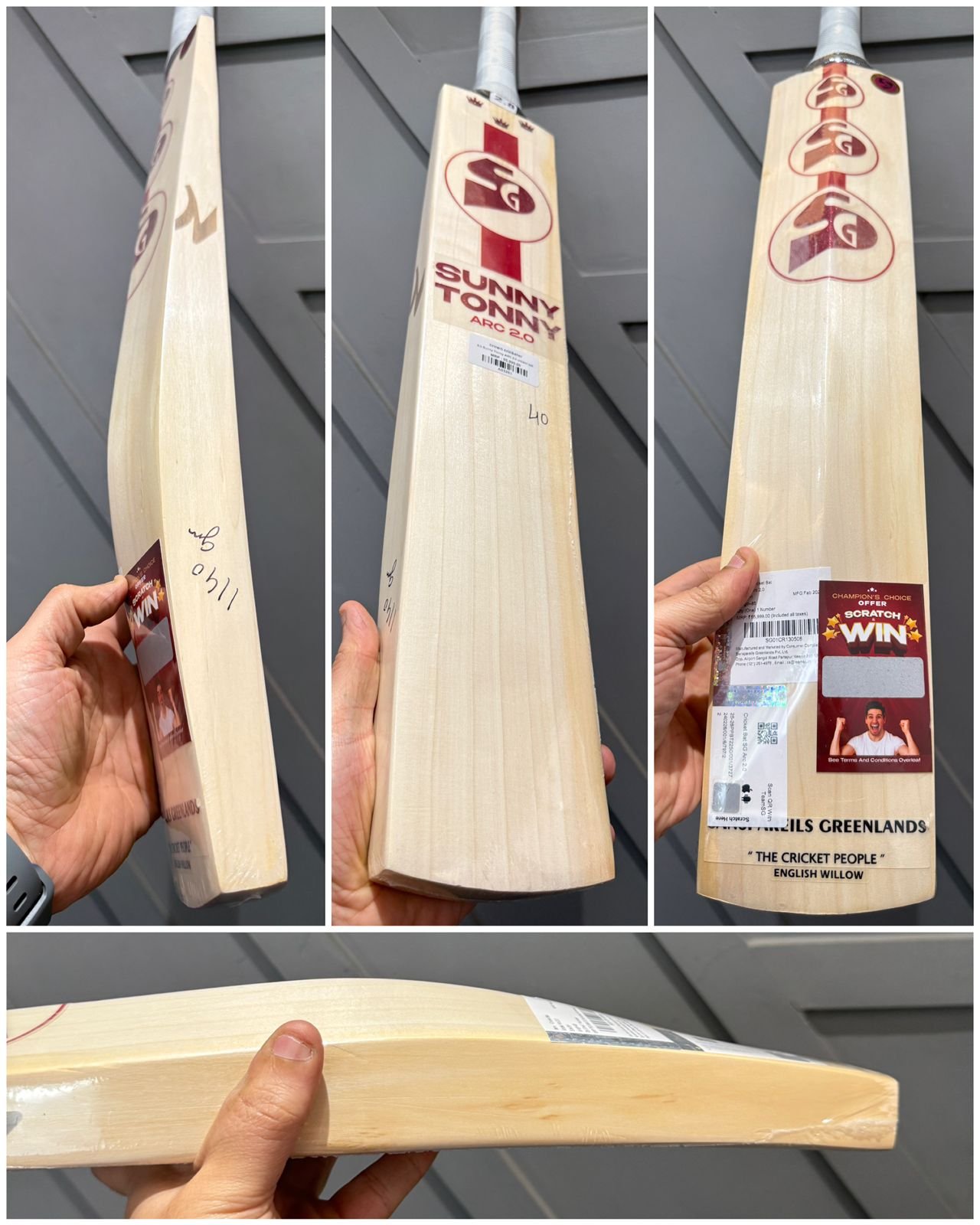 SG Sunny Tonny ARC 2.0 cricket bat