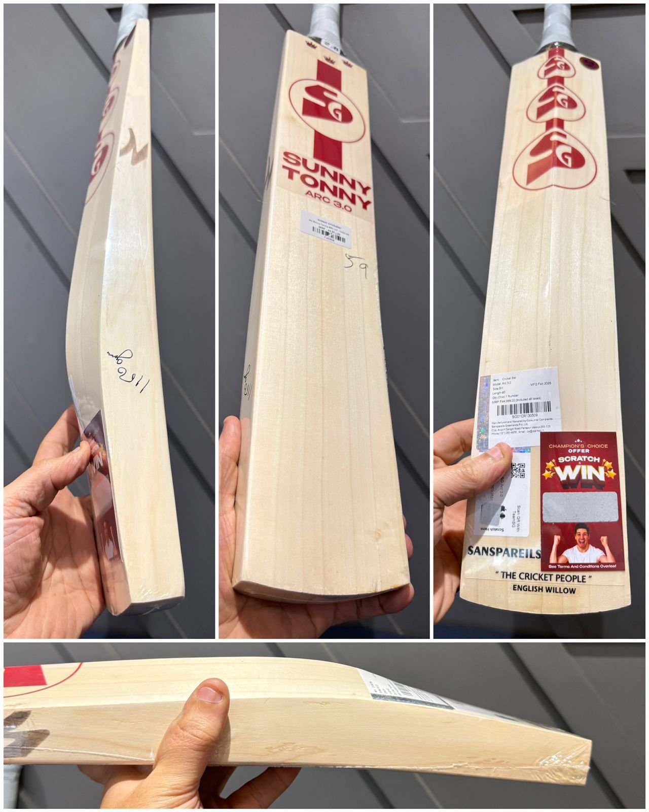 SG Sunny Tonny ARC 3.0 cricket bat