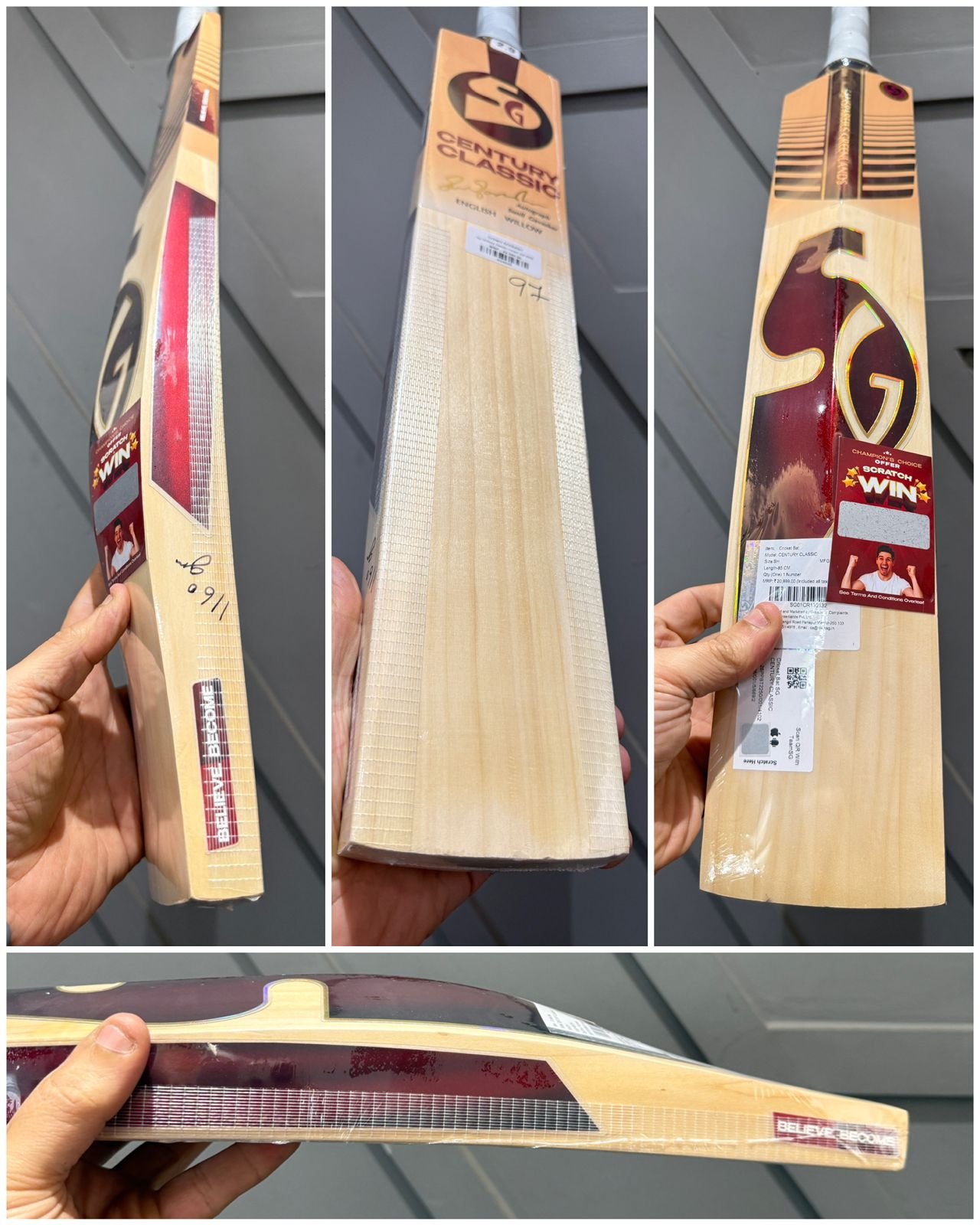 SG century classic cricket bat