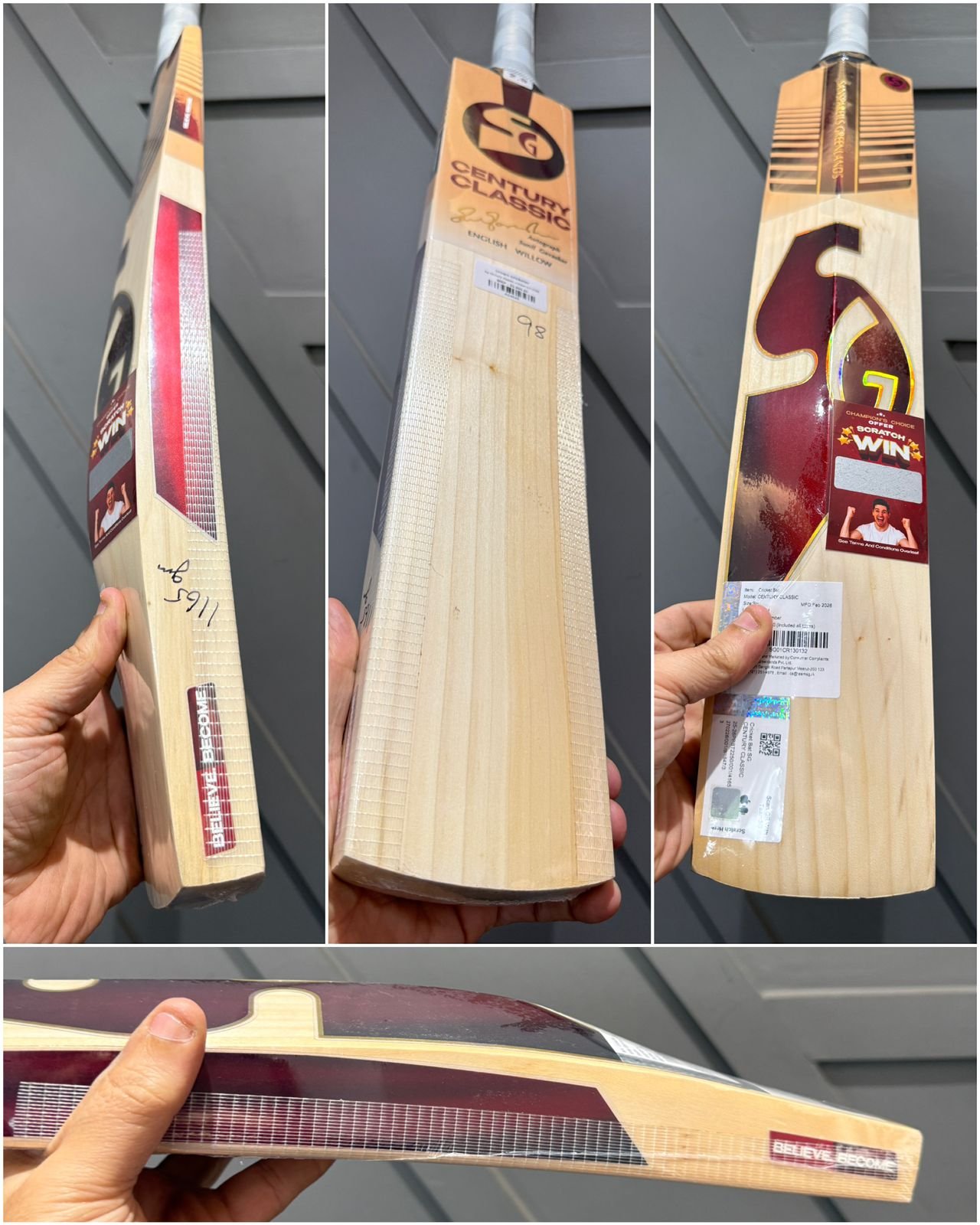 SG century classic cricket bat