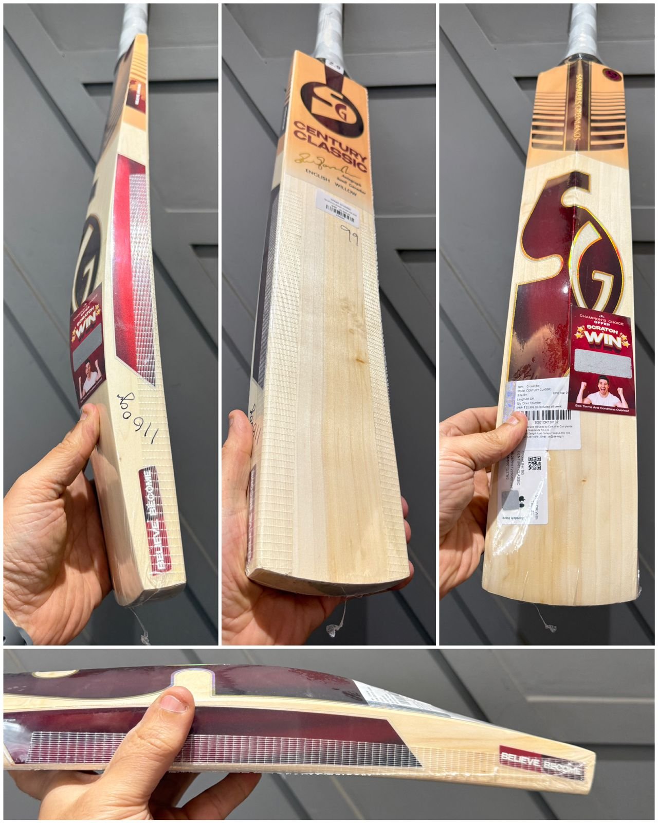 SG century classic cricket bat