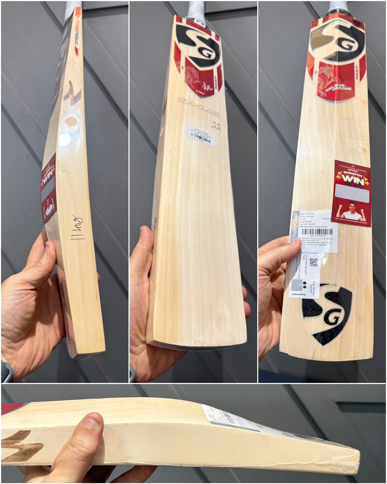 SG klr class cricket bat