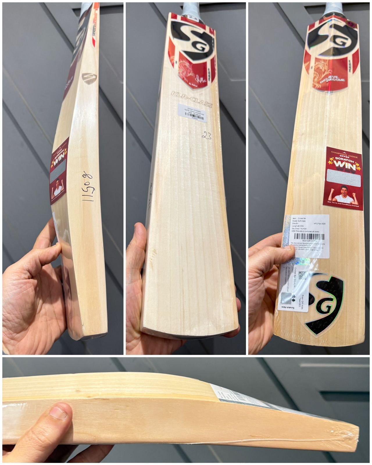 SG klr class cricket bat