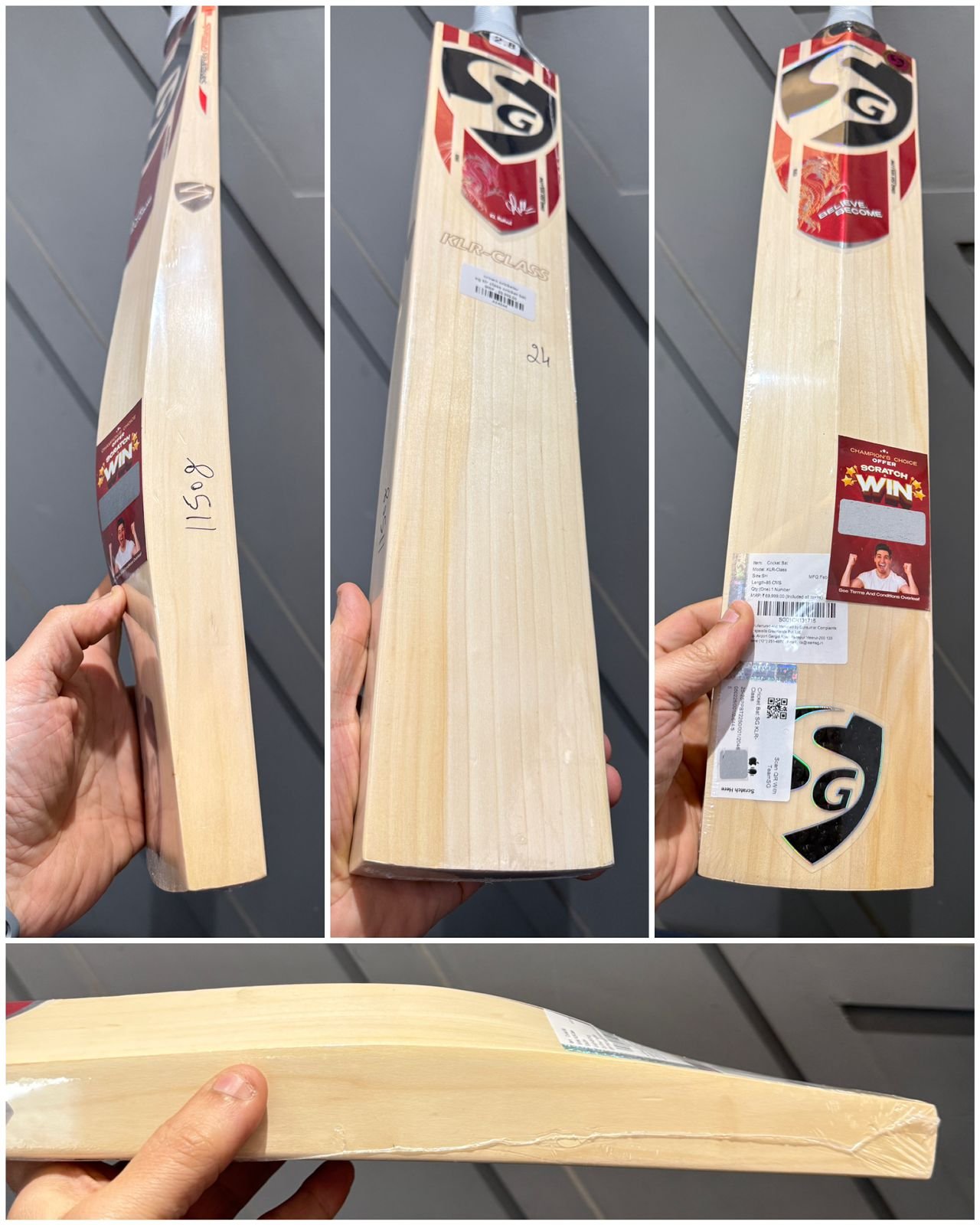 SG klr class cricket bat