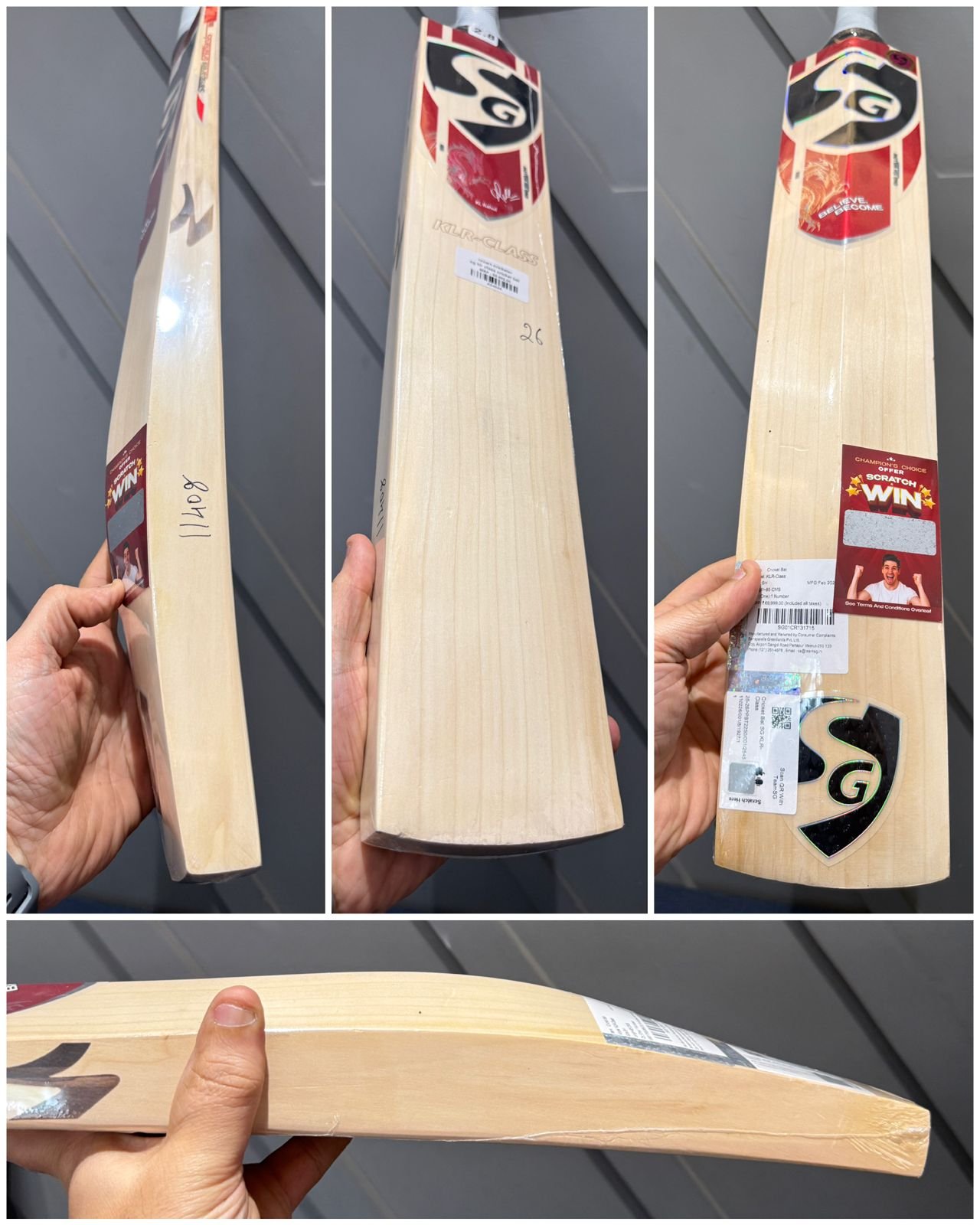 SG klr class cricket bat