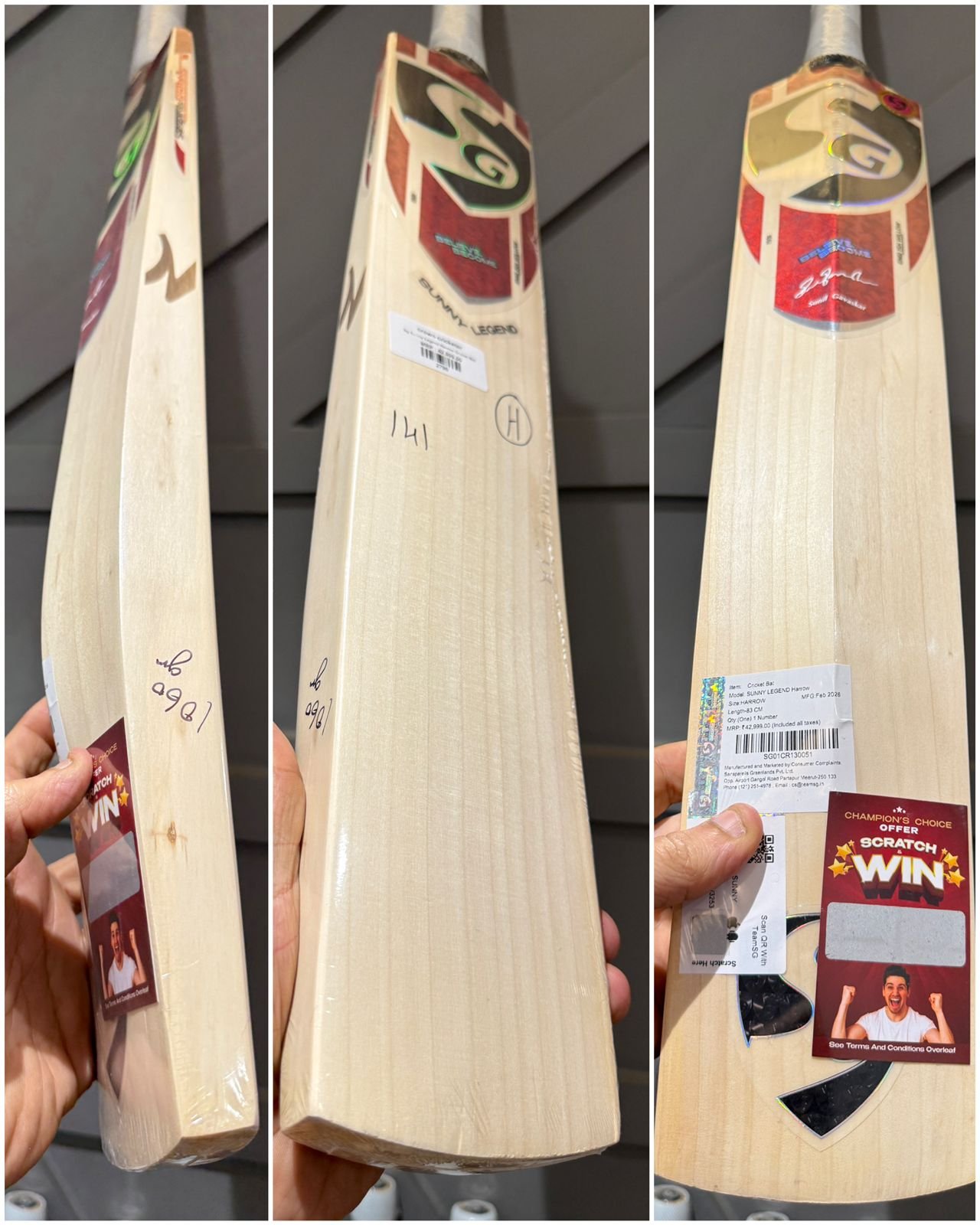 Sg Sunny Legend Harrow Cricket Bat