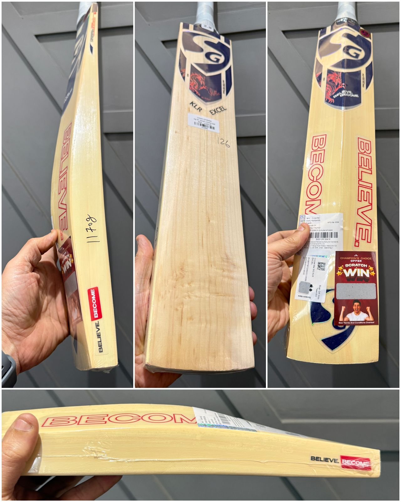 Sg klr excel cricket bat