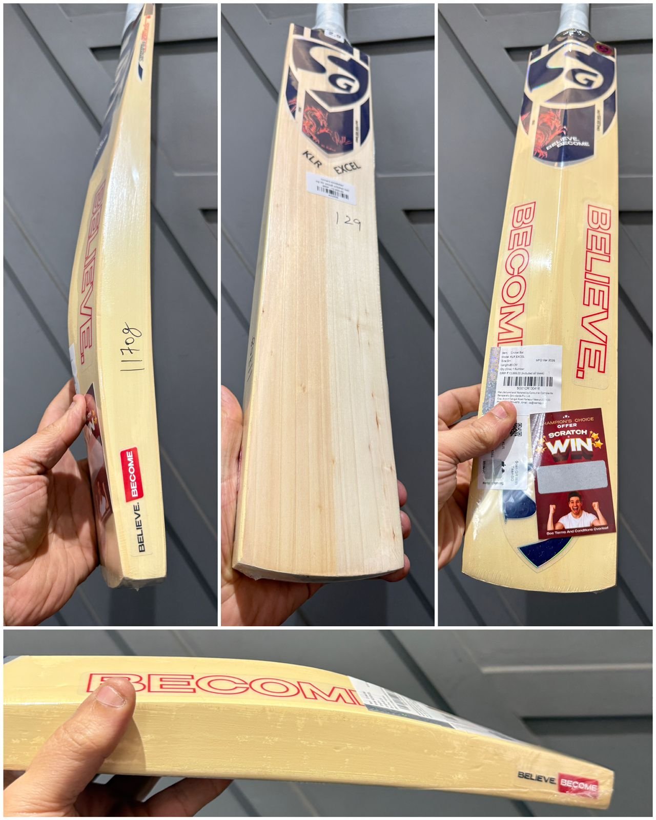 Sg klr excel cricket bat