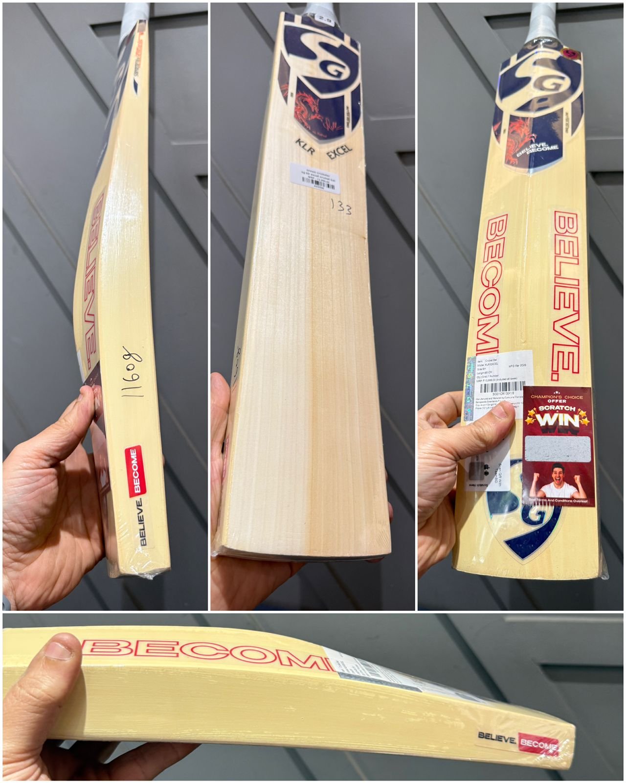 Sg klr excel cricket bat
