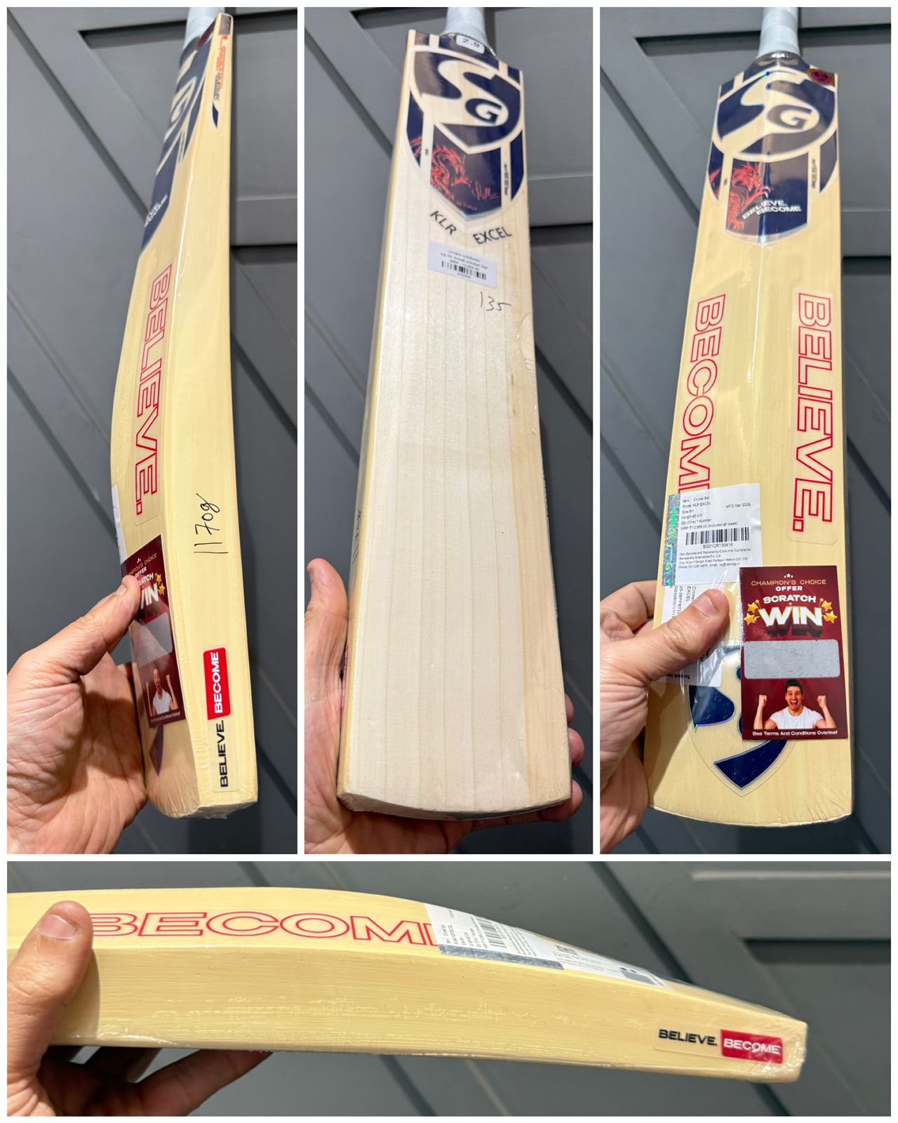 Sg klr excel cricket bat