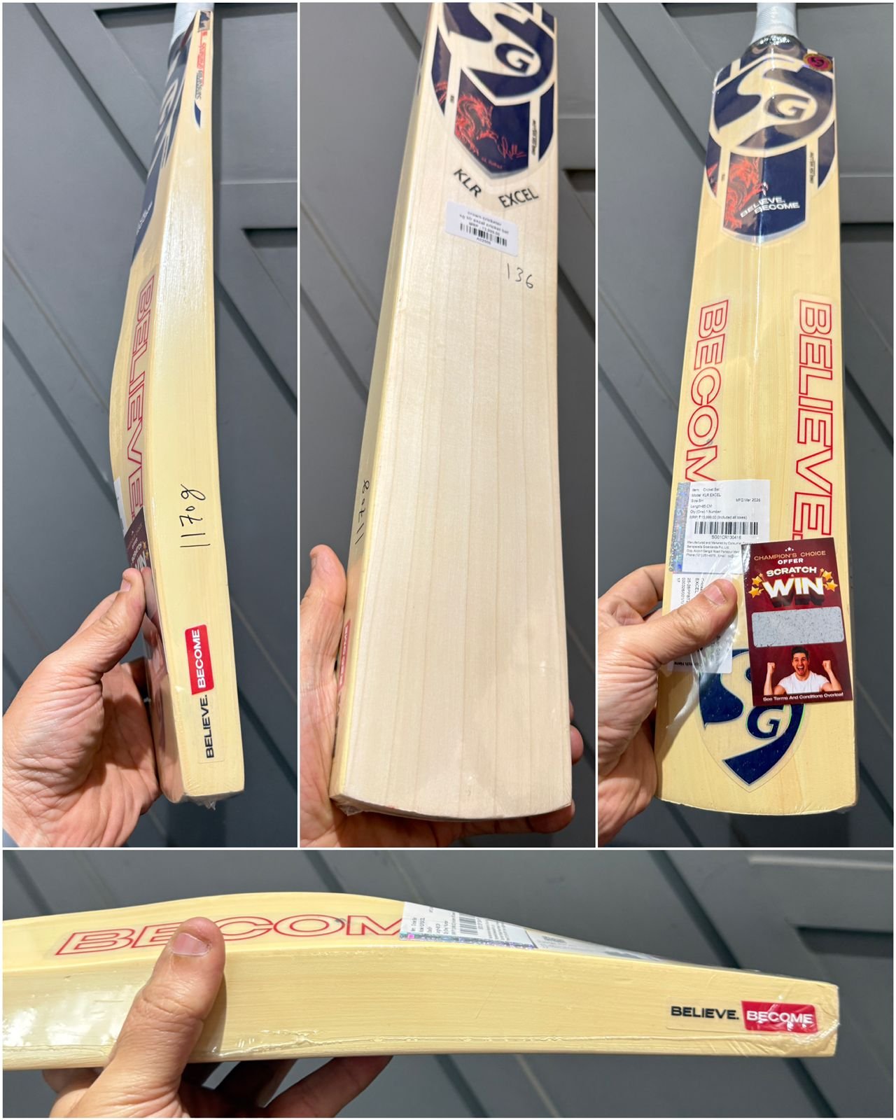 Sg klr excel cricket bat
