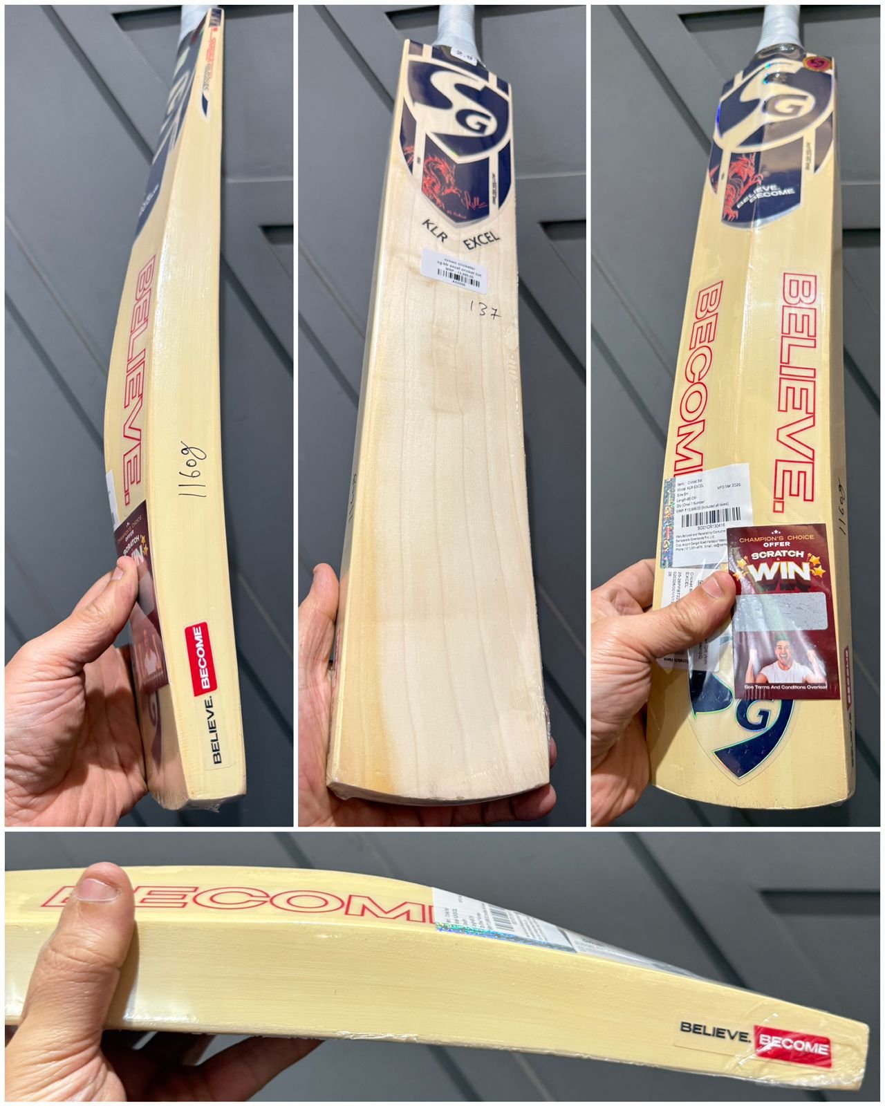 Sg klr excel cricket bat