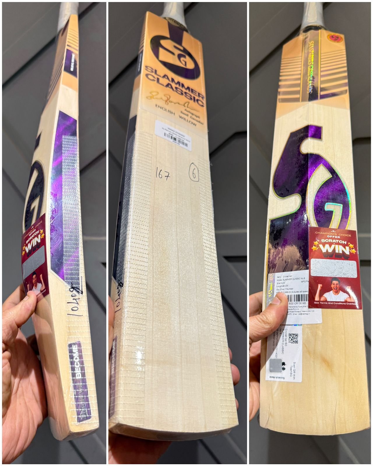 Sg slammer classic bat junior size 6