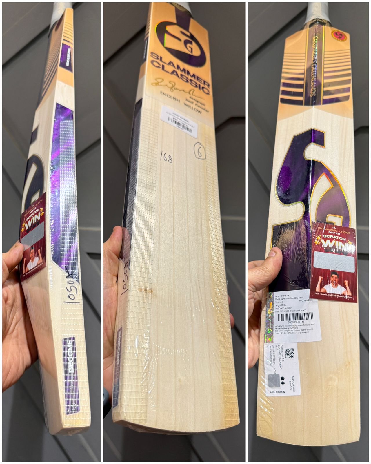 Sg slammer classic bat junior size 6