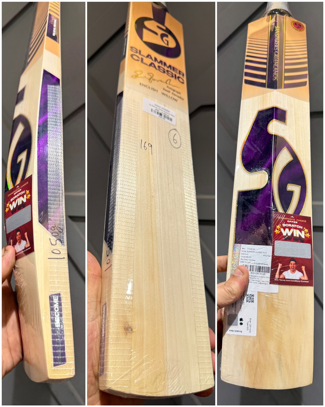 Sg slammer classic bat junior size 6