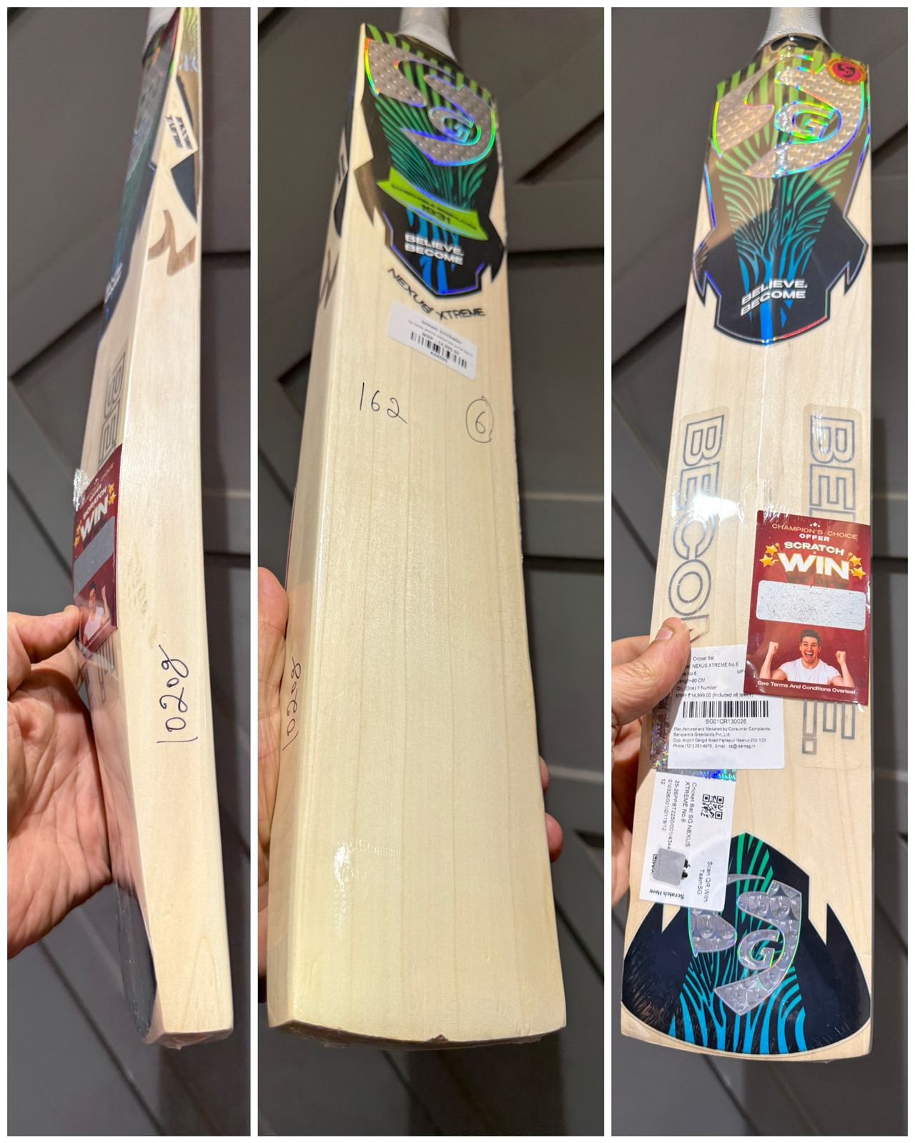 sg nexus xtreme cricket bat junior size 6