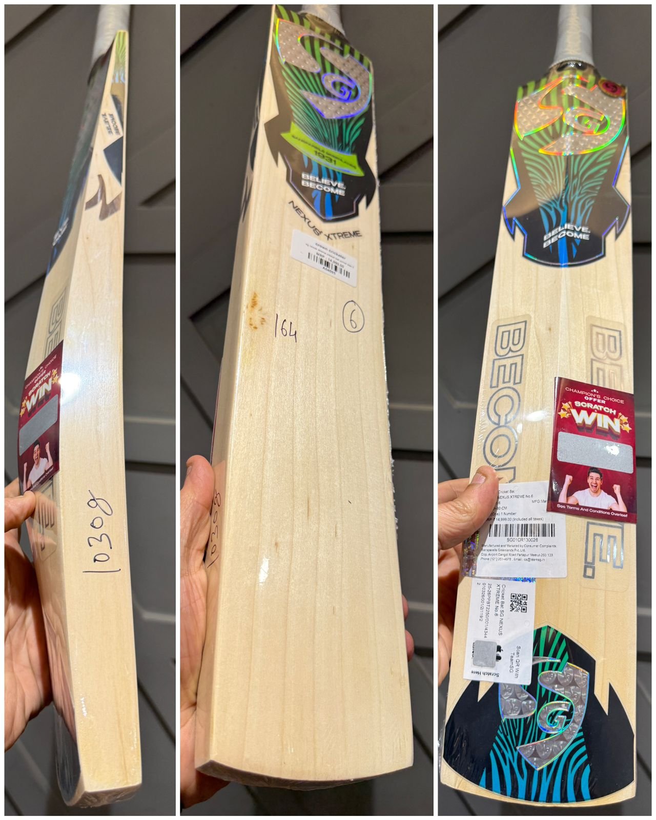 sg nexus xtreme cricket bat junior size 6