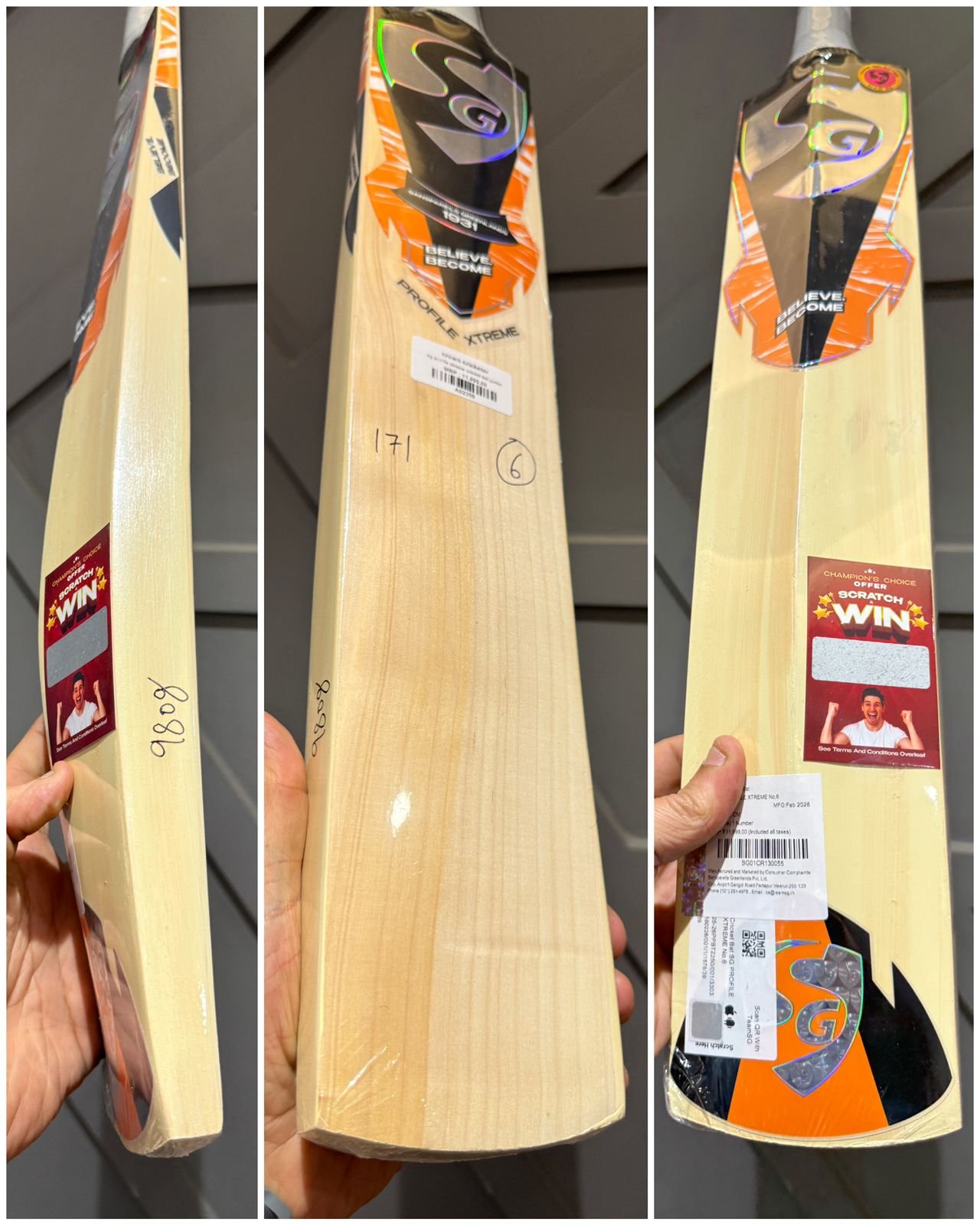 Sg profile xtreme cricket bat size 6