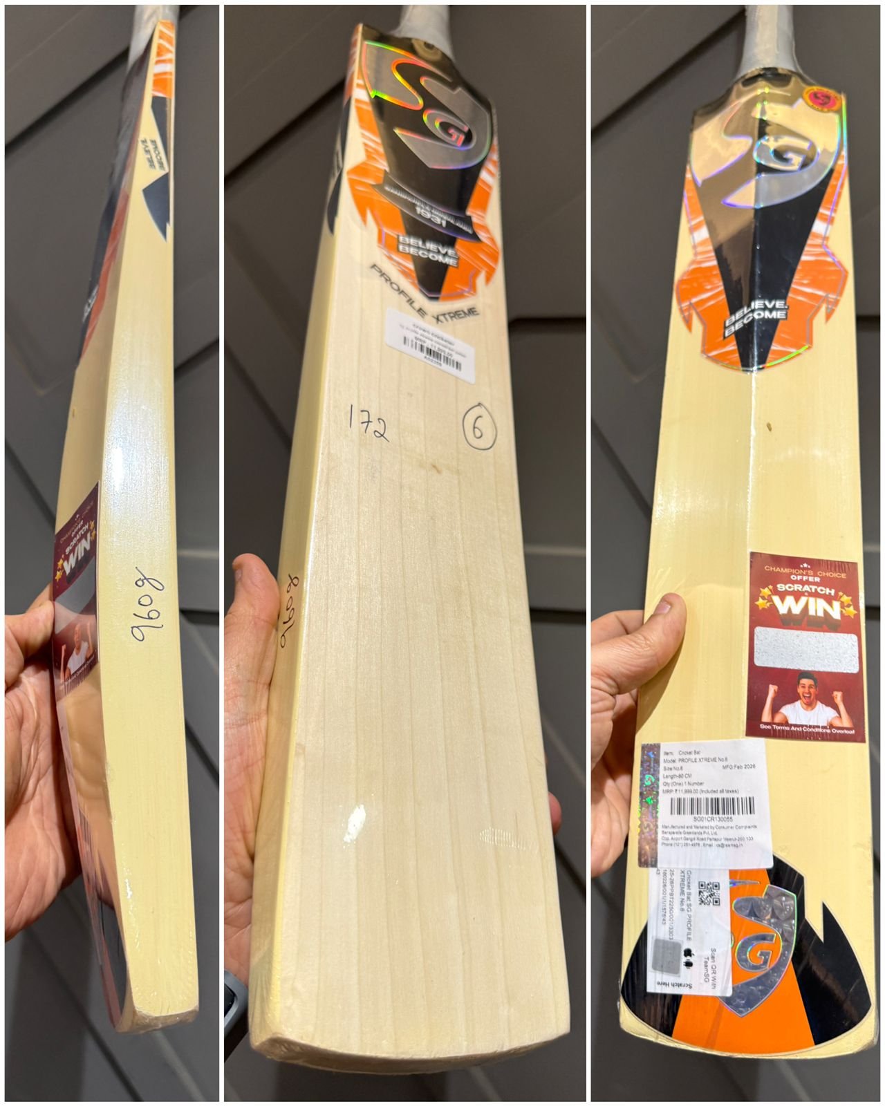 Sg profile xtreme cricket bat size 6